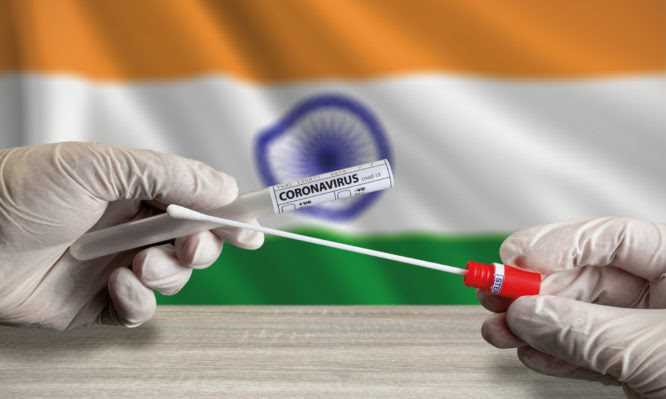 Coronavirus COVID-19 swab test in India