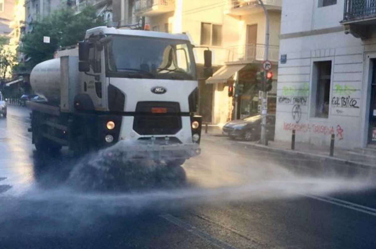 Δήμος Αθηναίων: Μεγάλη επιχείρηση καθαριότητας και απολύμανσης στα Πατήσια (pics)