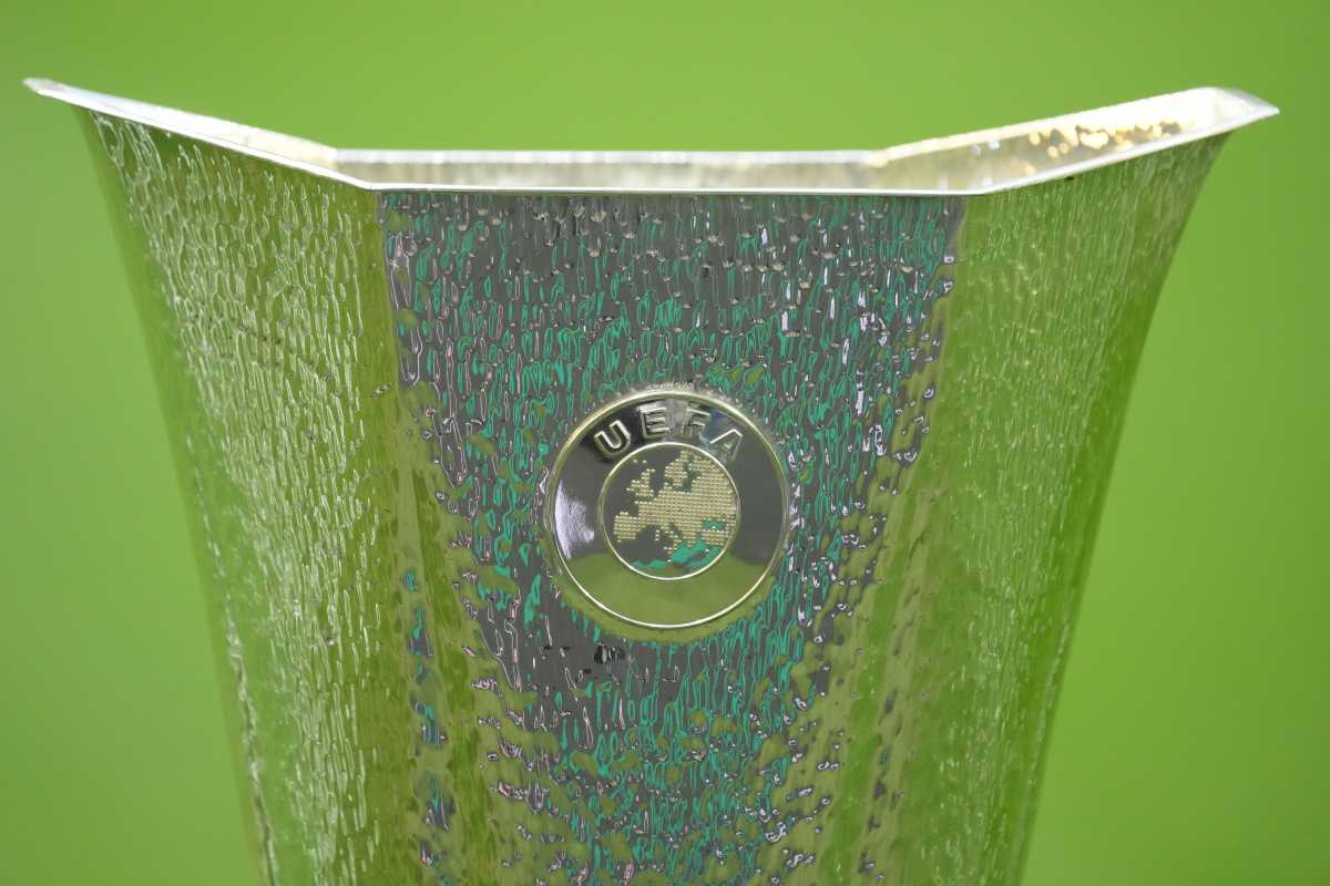 Soccer Football - Europa League Final - Villarreal v Manchester United - Polsat Plus Arena Gdansk, Gdansk, Poland - May 26, 2021 General view of the Europa League trophy before the match Pool via REUTERS