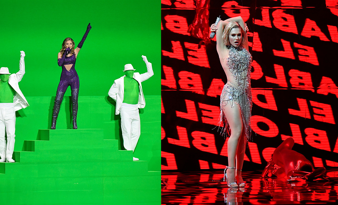Participant Elena Tsagrinou of Cyprus performs during first semi-final of the 2021 Eurovision Song Contest in Rotterdam, Netherlands May 18, 2021. REUTERS