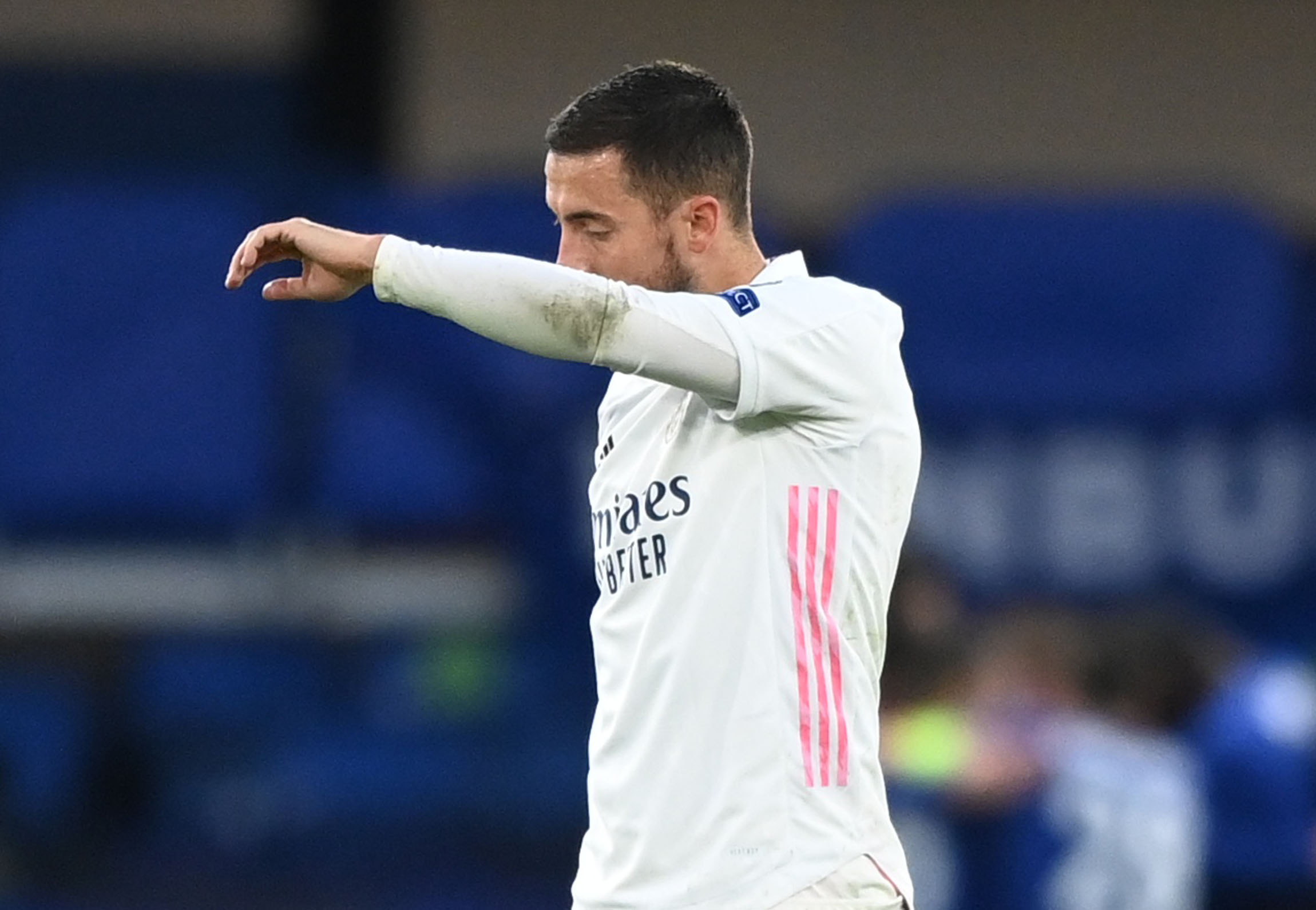 Soccer Football - Champions League - Semi Final Second Leg - Chelsea v Real Madrid - Stamford Bridge, London, Britain - May 5, 2021 Real Madrid's Eden Hazard looks dejected REUTERS