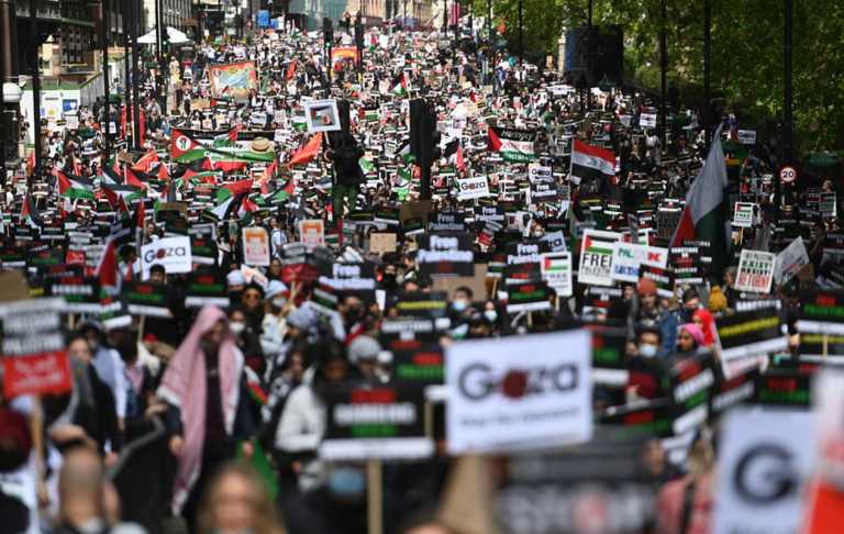 Βρετανία: Διαδήλωση συμπαράστασης στο Λονδίνο υπέρ των Παλαιστινίων