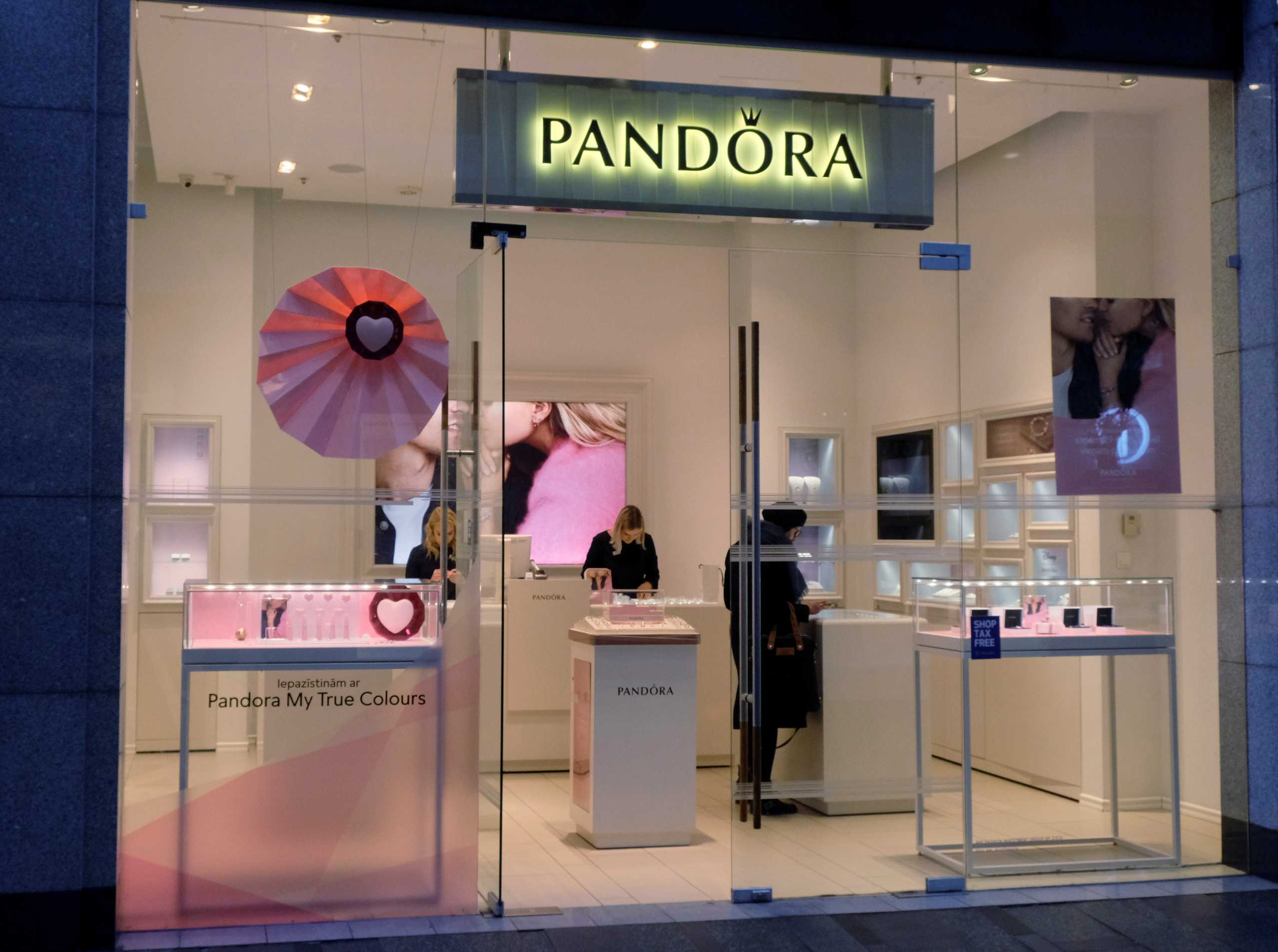 FILE PHOTO: A general view of the Pandora shop in Riga, Latvia Febuary 4, 2020. REUTERS