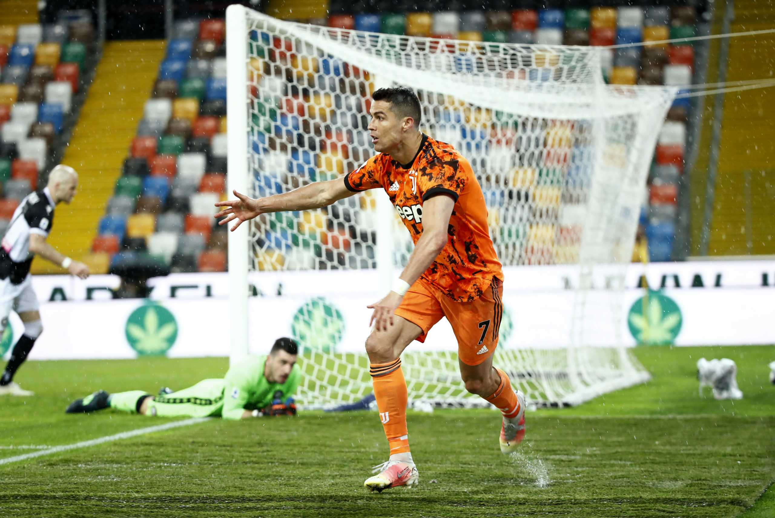Soccer Football - Serie A - Serie A - Udinese v Juventus - Dacia Arena, Udine, Italy - May 2, 2021 Juventus' Cristiano Ronaldo celebrates scoring their second goal REUTERS