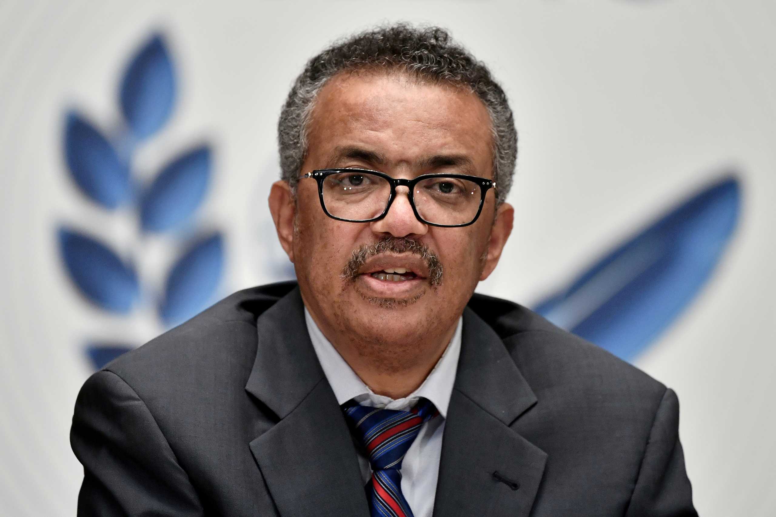 FILE PHOTO: World Health Organization (WHO) Director-General Tedros Adhanom Ghebreyesus attends a news conference organized by Geneva Association of United Nations Correspondents (ACANU) amid the COVID-19 outbreak, caused by the novel coronavirus, at the WHO headquarters in Geneva Switzerland July 3, 2020. Fabrice Coffrini