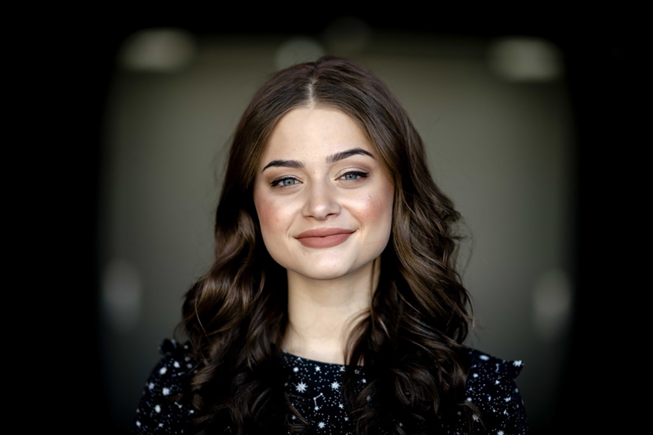 epa08197908 Dutch-Greek singer Stefania Liberakakis poses for portraits in Rotterdam, the Netherlands, 06 February 2020. Liberakakis will represent Greece in the upcoming 65th annual Eurovision Song Contest (ESC). The ESC 2020 will take place at the Rotterdam Ahoy and consist of two semi-finals, to be held on 12 and 14 May 2020, and a grand final on 16 May 2020. Musicians representing 41 countries will participate in the contest.  EPA