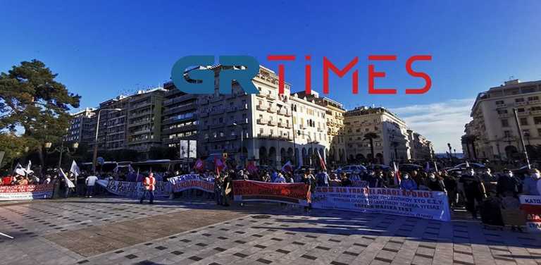 Συλλαλητήριο για το εργασιακό νομοσχέδιο στη Θεσσαλονίκη – «Όχι στη 13ωρη δουλειά» (pics, vid)