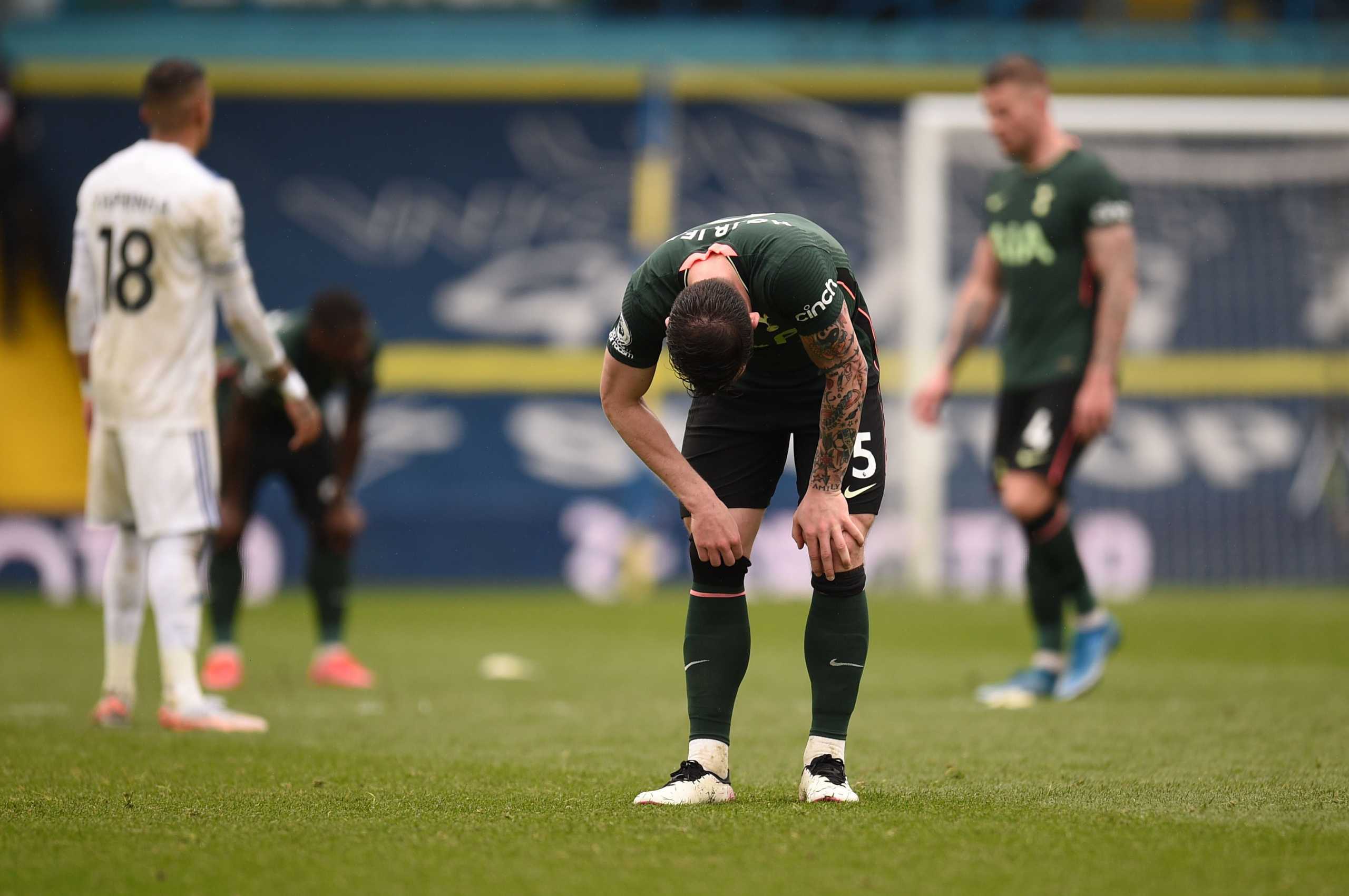 Soccer Football - Premier League - Leeds United v Tottenham Hotspur - Elland Road, Leeds, Britain - May 8, 2021 Tottenham Hotspur's Pierre-Emile Hojbjerg after the match Pool via REUTERS