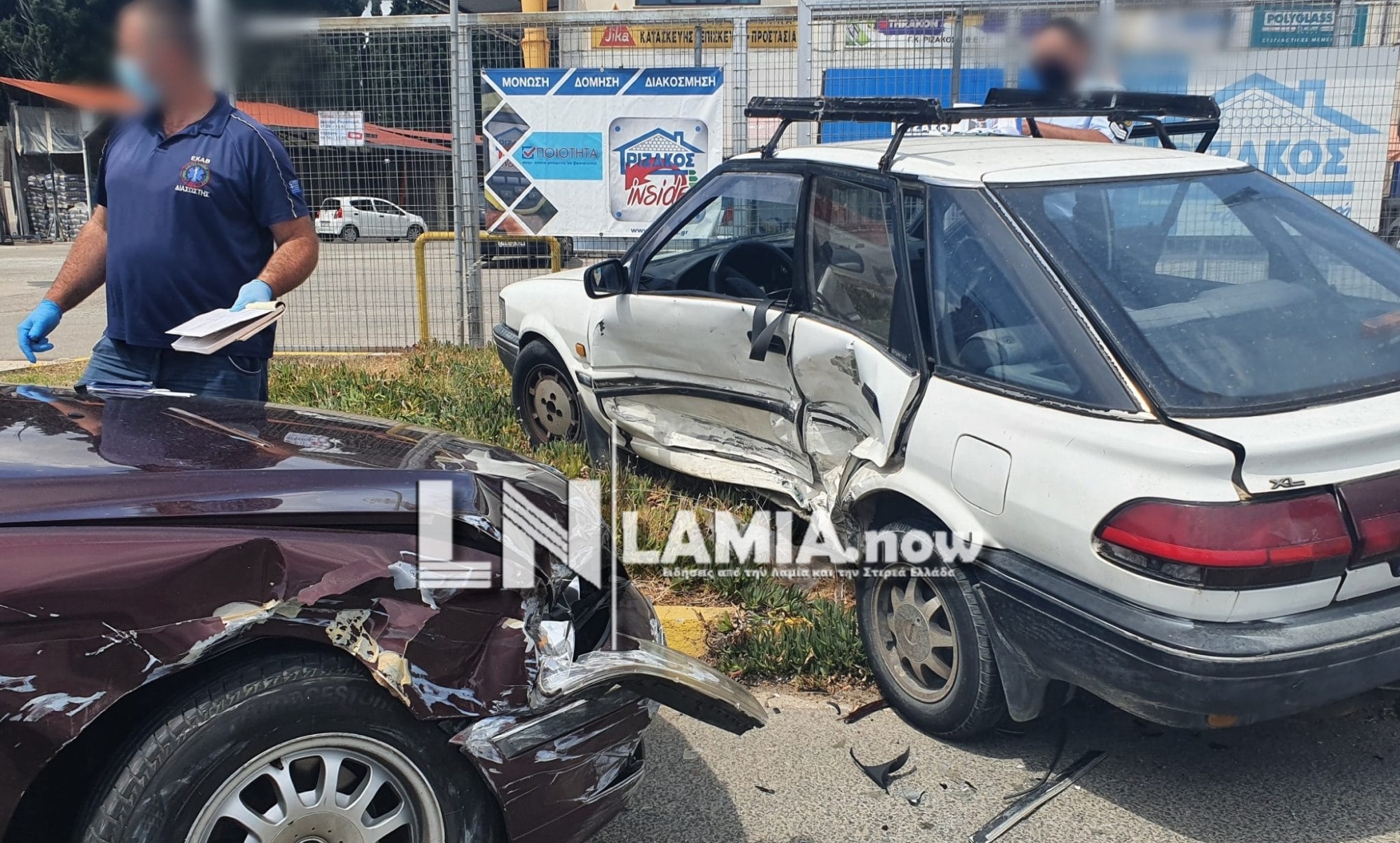 Λαμία: Τράκαραν δύο  παππούδες οδηγοί – Σοβαρά τραυματίας ο ένας (pics)