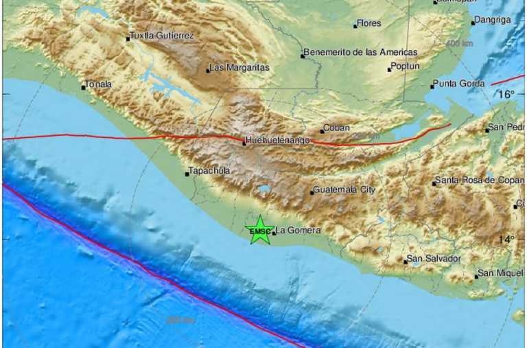 Ισχυρός σεισμός 5,7 ρίχτερ στη Γουατεμάλα