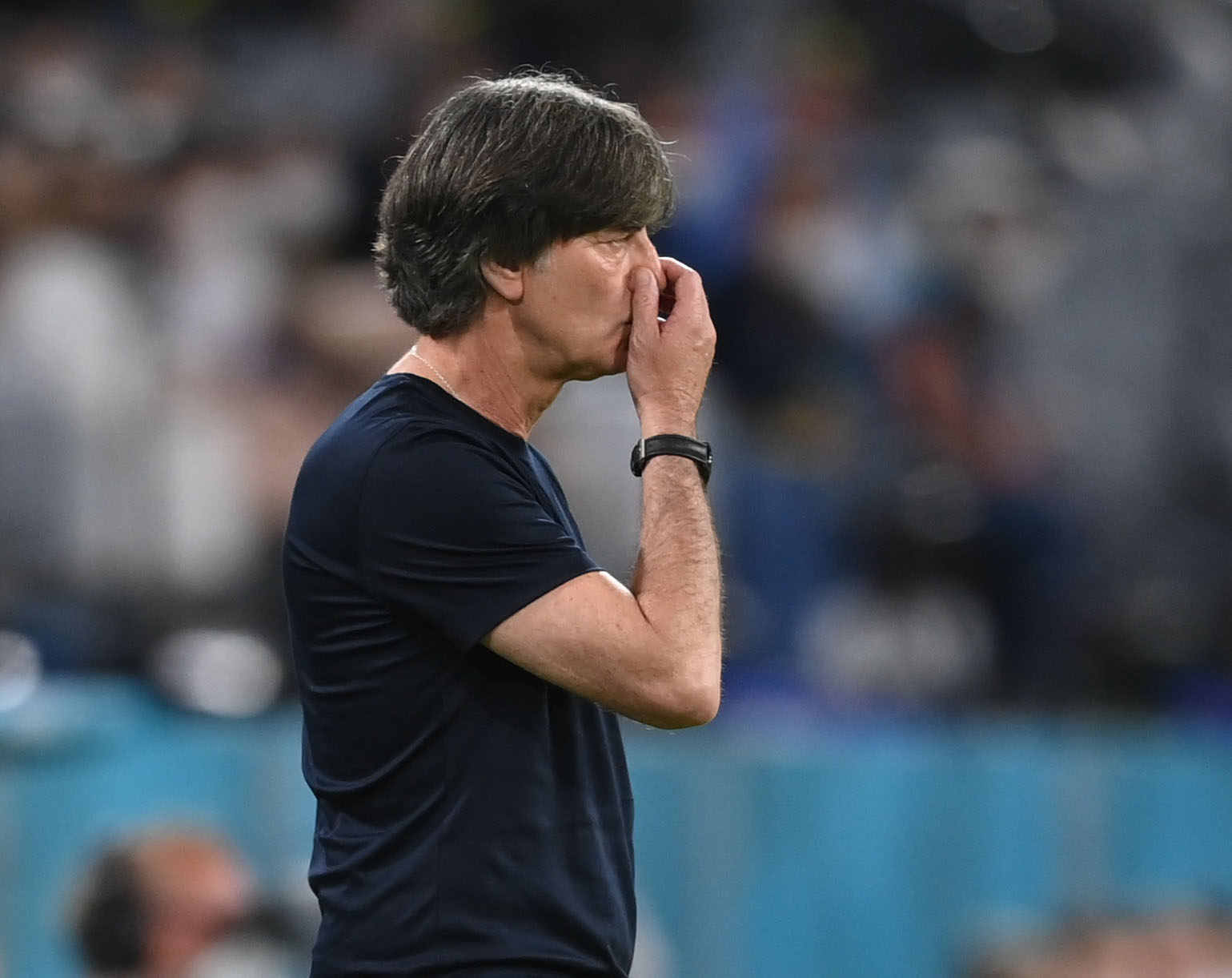 Soccer Football - Euro 2020 - Group F - France v Germany - Football Arena Munich, Munich, Germany - June 15, 2021 Germany coach Joachim Loew Pool via REUTERS