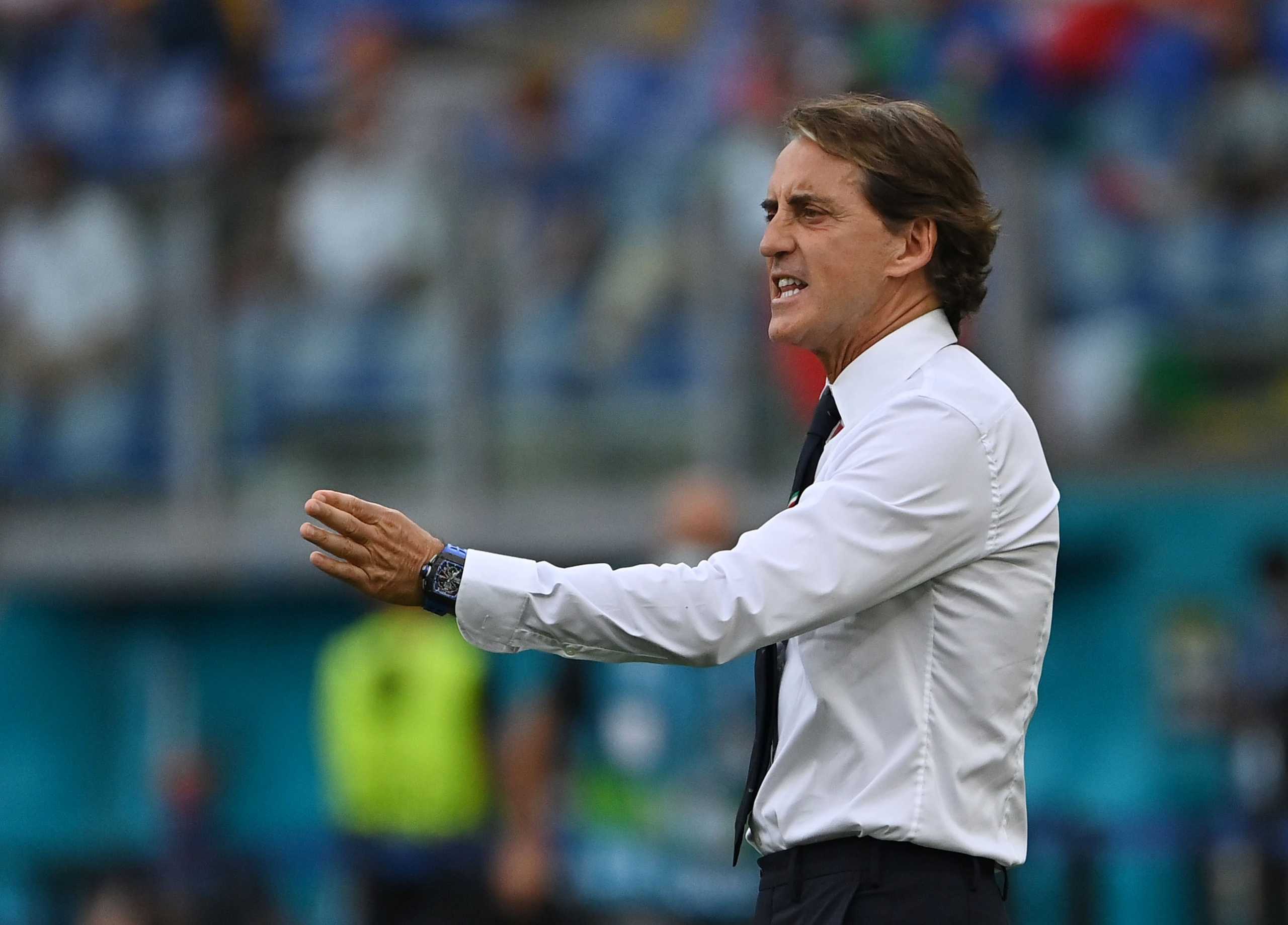 Soccer Football - Euro 2020 - Group A - Italy v Wales - Stadio Olimpico, Rome, Italy - June 20, 2021  Italy coach Roberto Mancini Pool via REUTERS