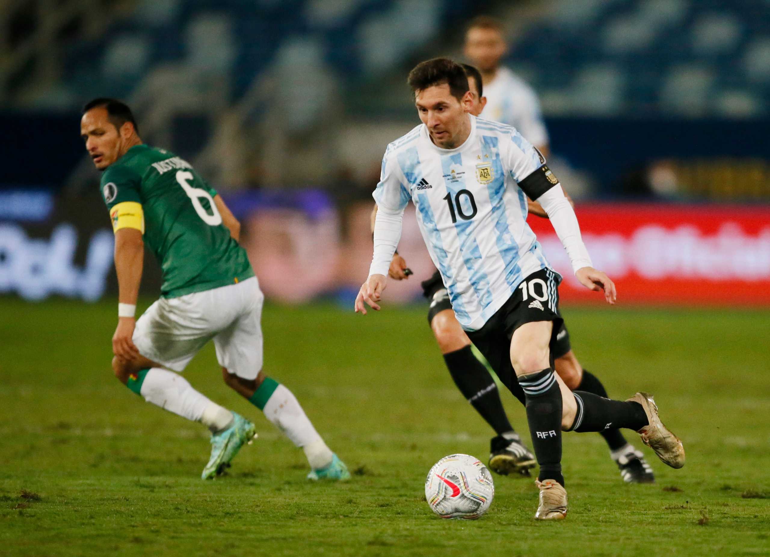 Soccer Football - Copa America 2021 - Group A - Bolivia v Argentina - Arena Pantanal, Cuiaba, Brazil - June 28, 2021 Argentina's Lionel Messi in action REUTERS