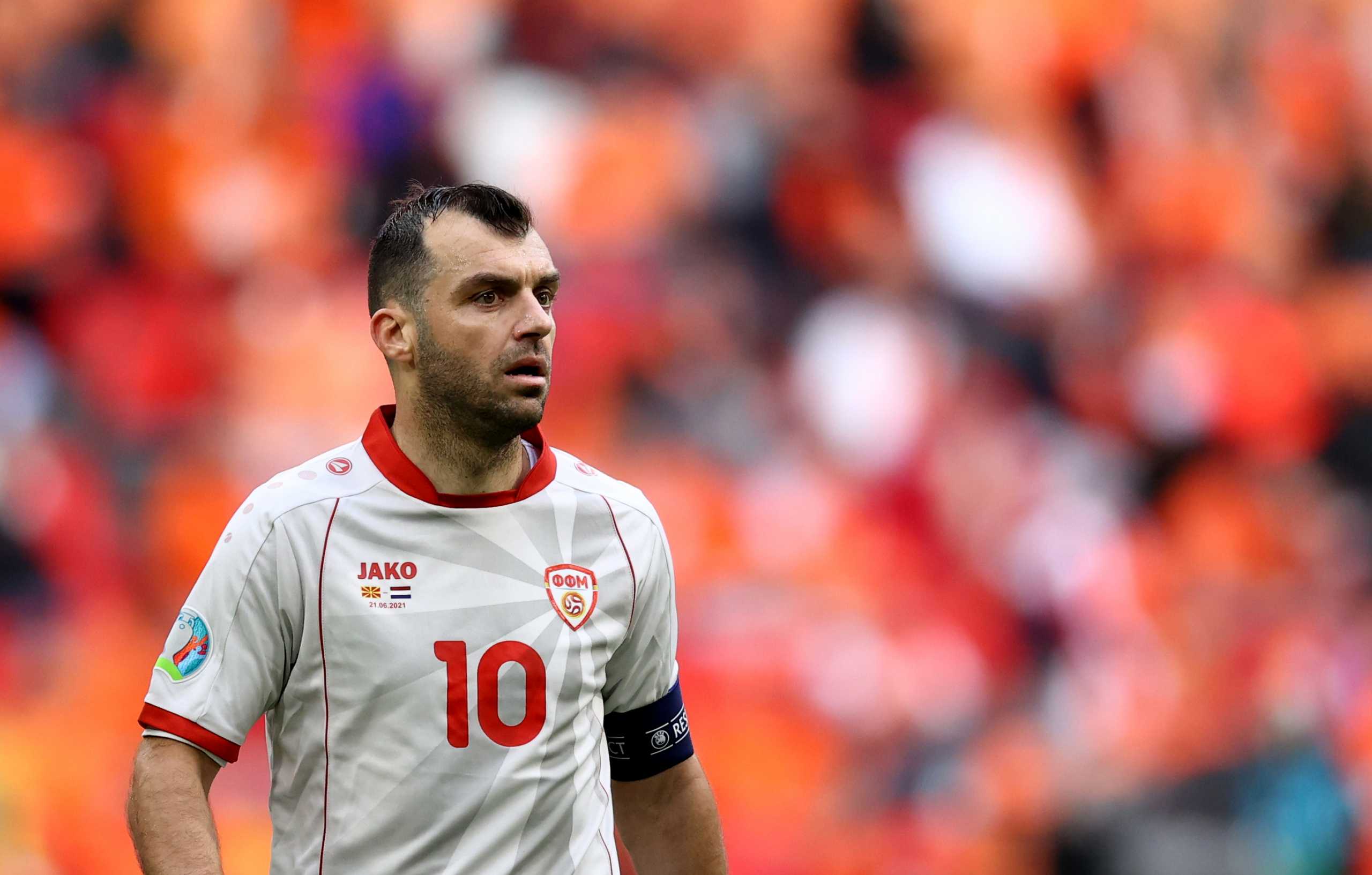 Soccer Football - Euro 2020 - Group C - North Macedonia v Netherlands - Johan Cruijff ArenA, Amsterdam, Netherlands - June 21, 2021 North Macedonia's Goran Pandev during the match Pool via REUTERS