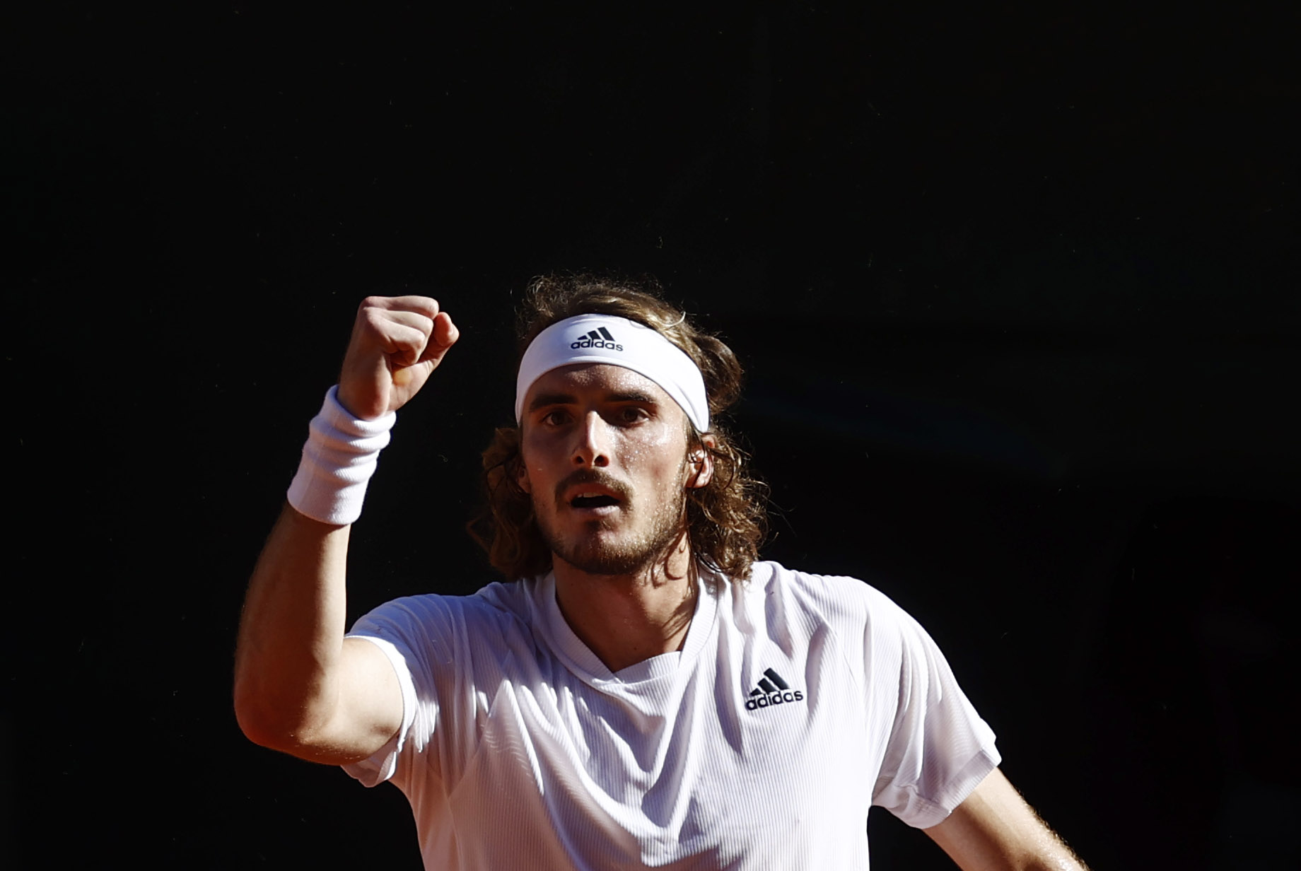 Tennis - French Open - Roland Garros, Paris, France - June 11, 2021 Greece's Stefanos Tsitsipas reacts during his semi final match against Germany's Alexander Zverev REUTERS
