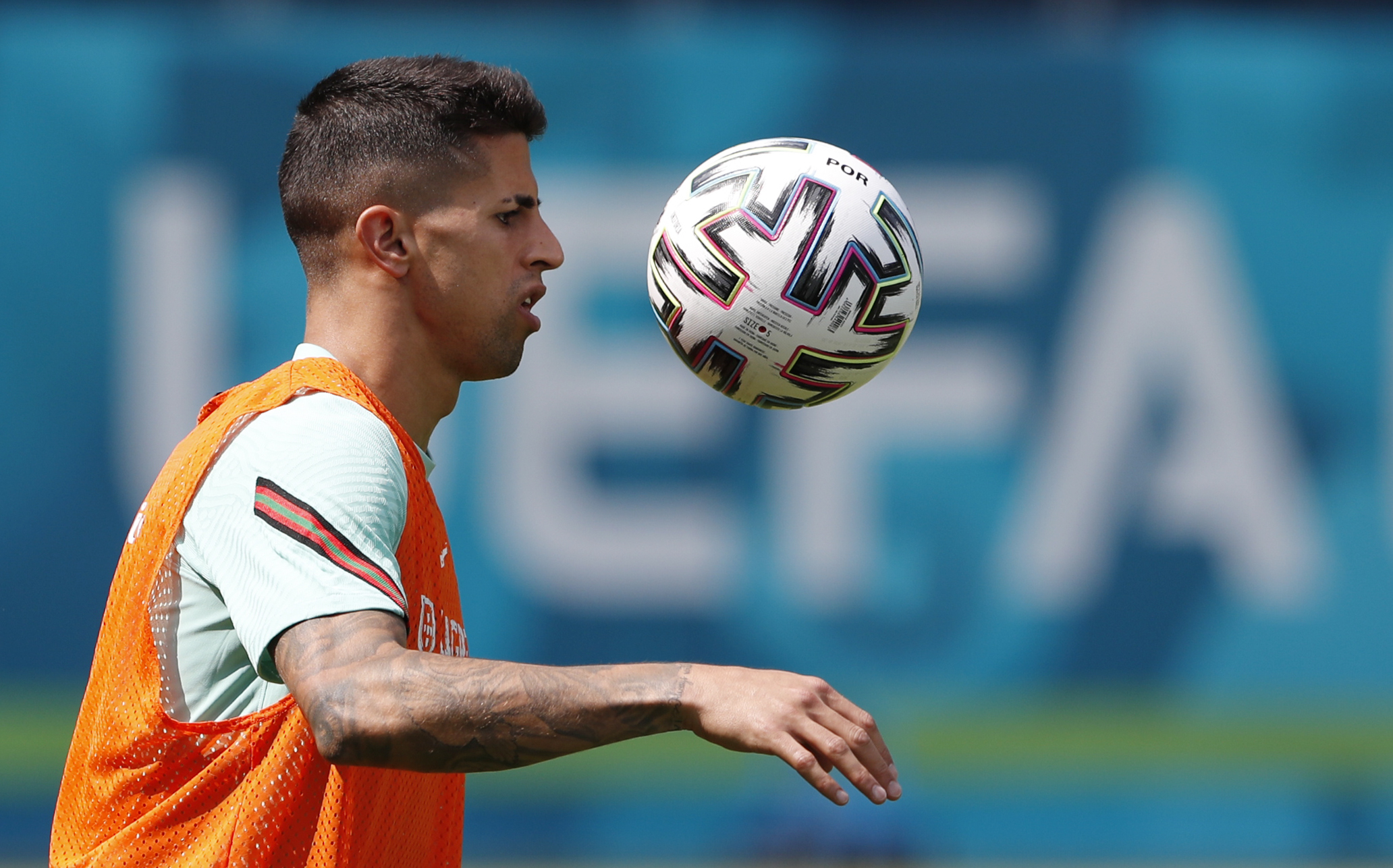 Soccer Football - Euro 2020 - Portugal Training - Illovzky Rudolf Stadium, Budapest, Hungary - June 12, 2021 Portugal's Joao Cancelo during training REUTERS