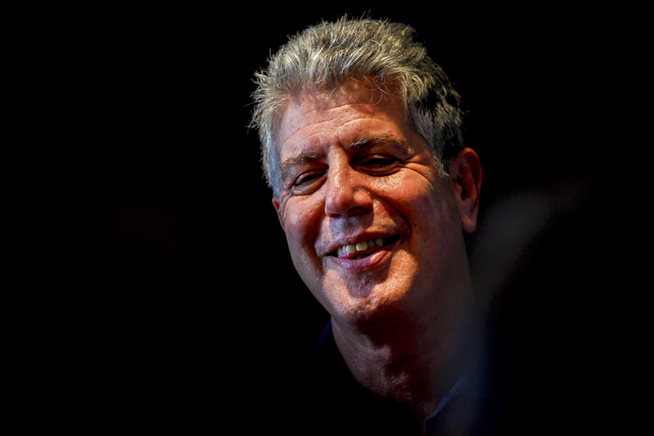 epa06793994 Chef Anthony Bourdain speaks during the recording of his television program in Lisbon, Portugal, 05 December 2011 (issued 08 June 2018). The famed chef Anthony Bourdain died on 08 June 2018, CNN confirmed Bourdain's death on Friday and said the cause of death was suicide.  EPA