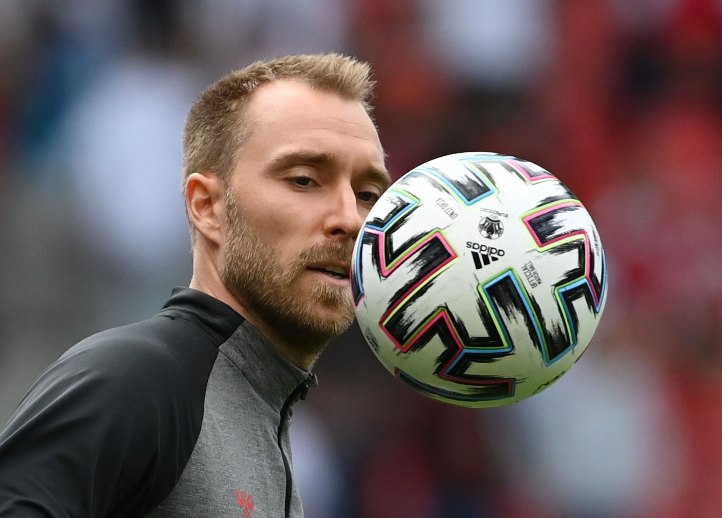 Soccer Football - Euro 2020 - Group B - Denmark v Finland - Parken Stadium, Copenhagen, Denmark - June 12, 2021 Denmark's Christian Eriksen during the warm up before the match Pool via REUTERS