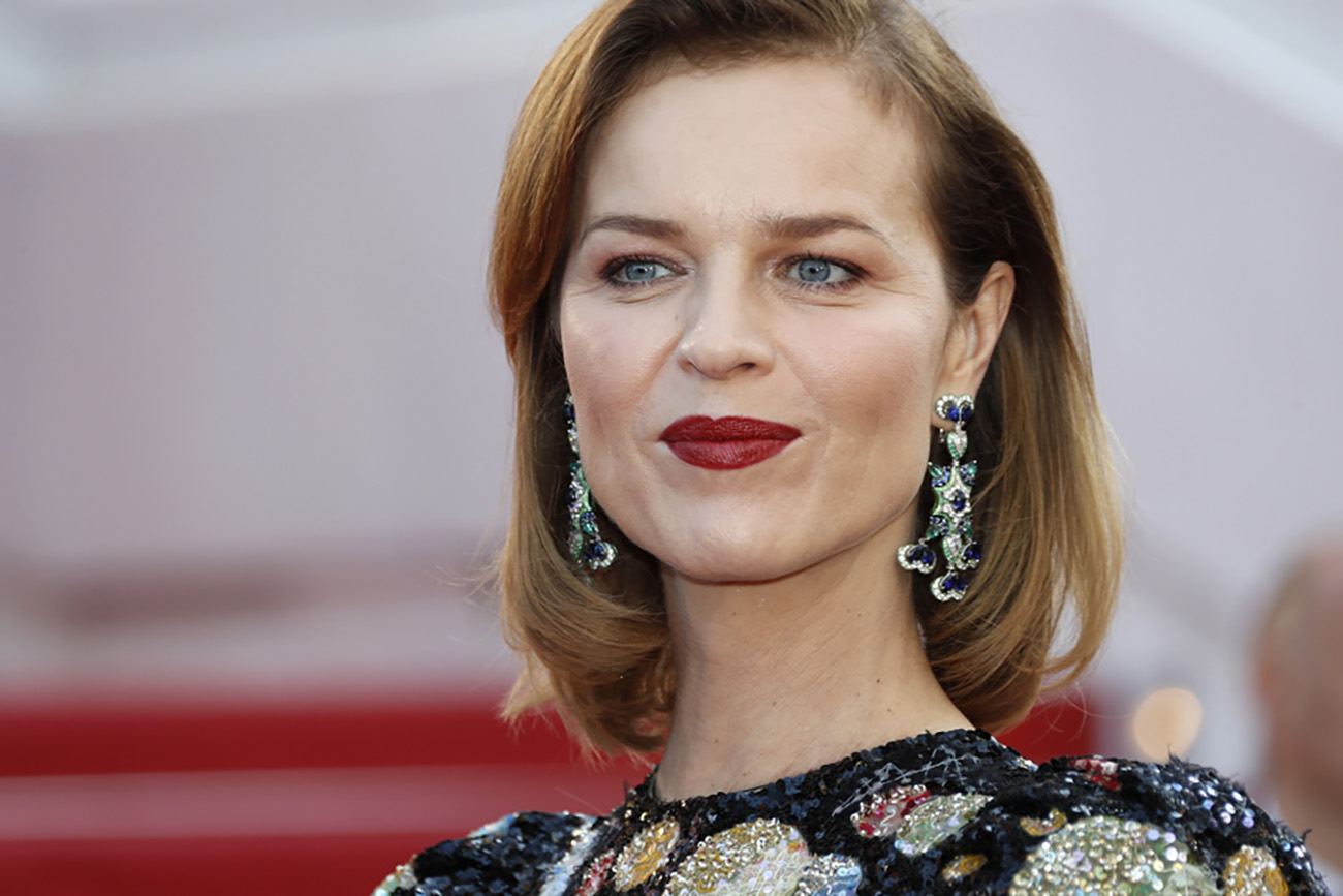 epa07576310 Eva Herzigova arrives for the screening of 'Rocketman' during the 72nd annual Cannes Film Festival, in Cannes, France, 16 May 2019. The movie is presented out of competition at the festival which runs from 14 to 25 May.  EPA