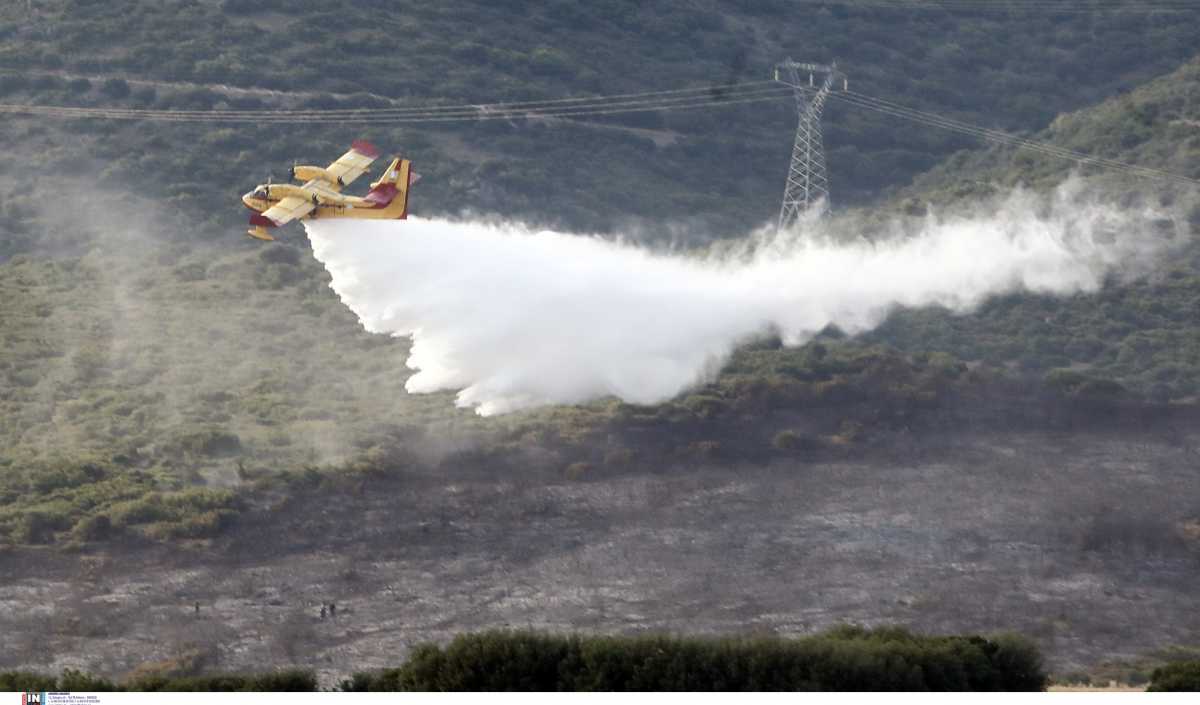 Φωτιές στην Εύβοια μετά από κεραυνούς