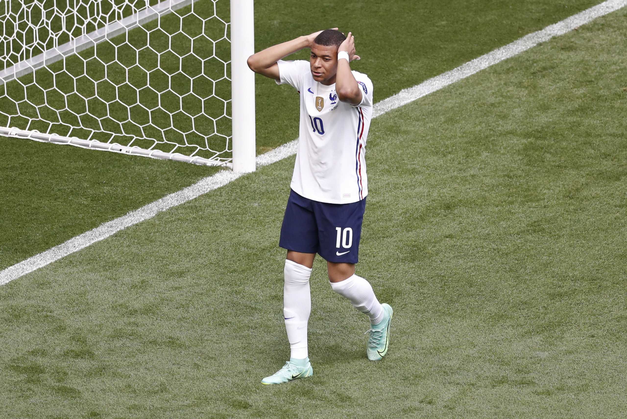 Soccer Football - Euro 2020 - Group F - Hungary v France - Puskas Arena, Budapest, Hungary - June 19, 2021 France's Kylian Mbappe reacts Pool via REUTERS