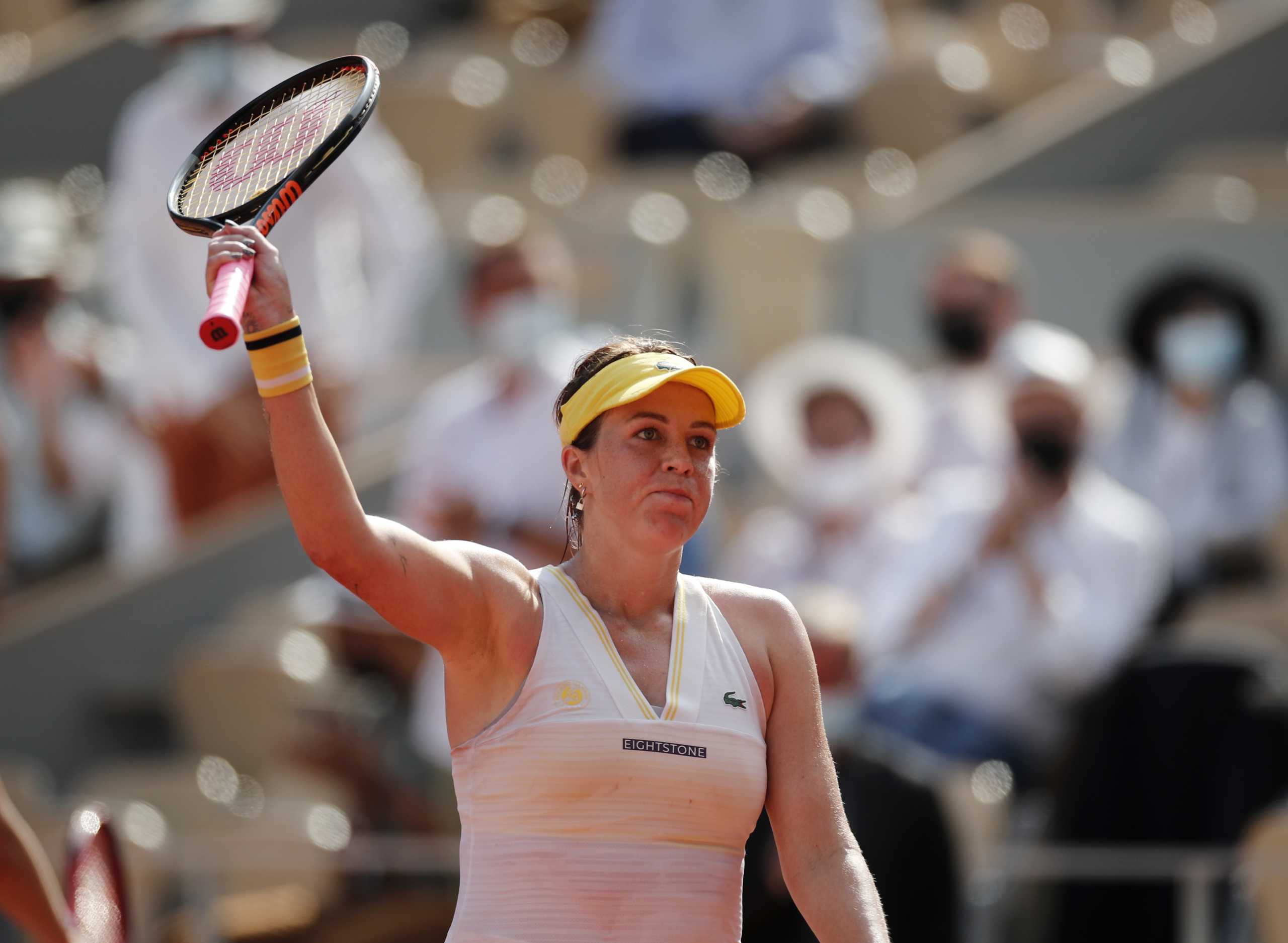 Tennis - French Open - Roland Garros, Paris, France - June 8, 2021 Russia's Anastasia Pavlyuchenkova celebrates after winning her quarter final match against Kazakhstan's Elena Rybakina REUTERS