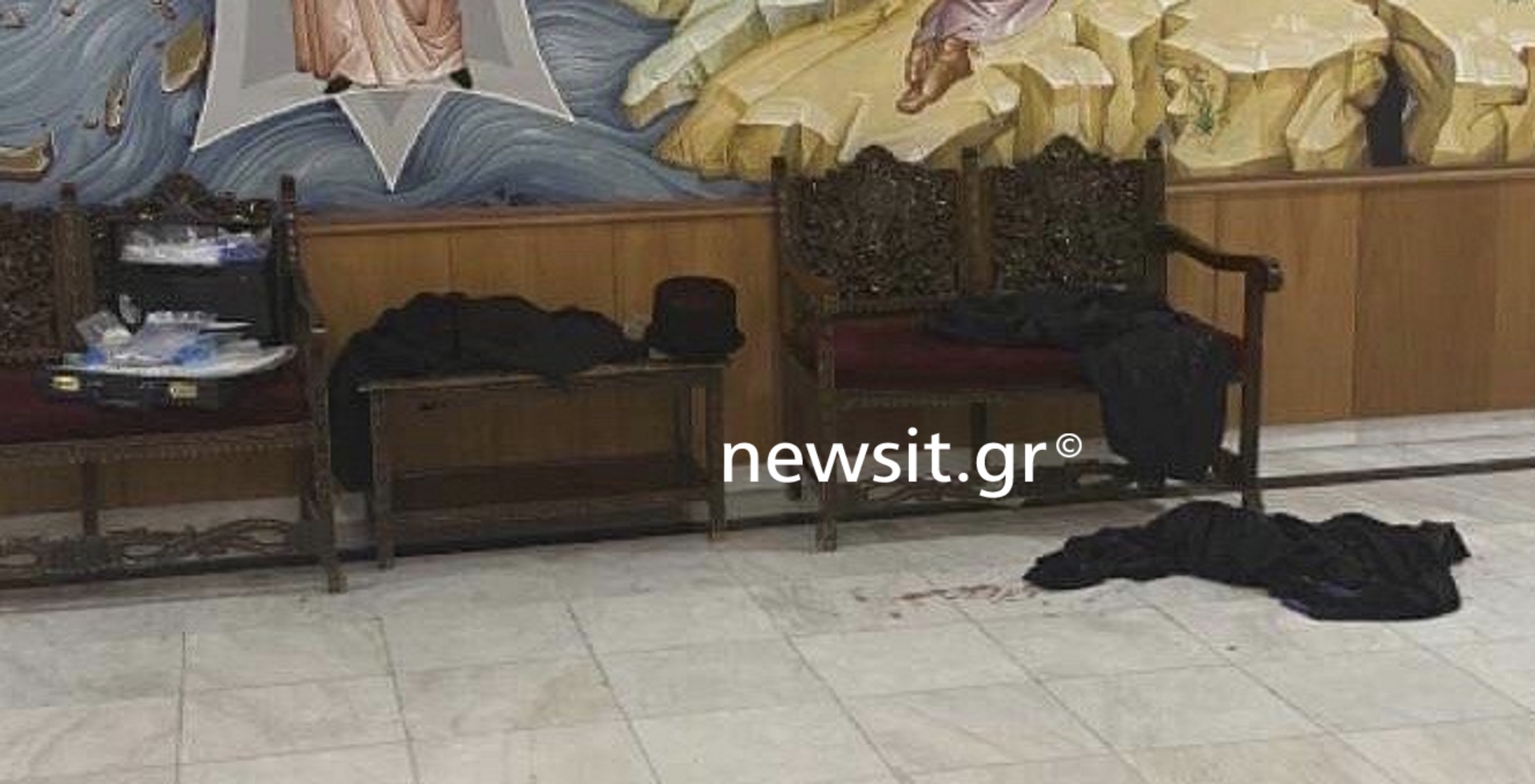 Μονή Πετράκη: Αίματα και ράσα στο πάτωμα – Οι πρώτες εικόνες μετά την επίθεση στους Μητροπολίτες