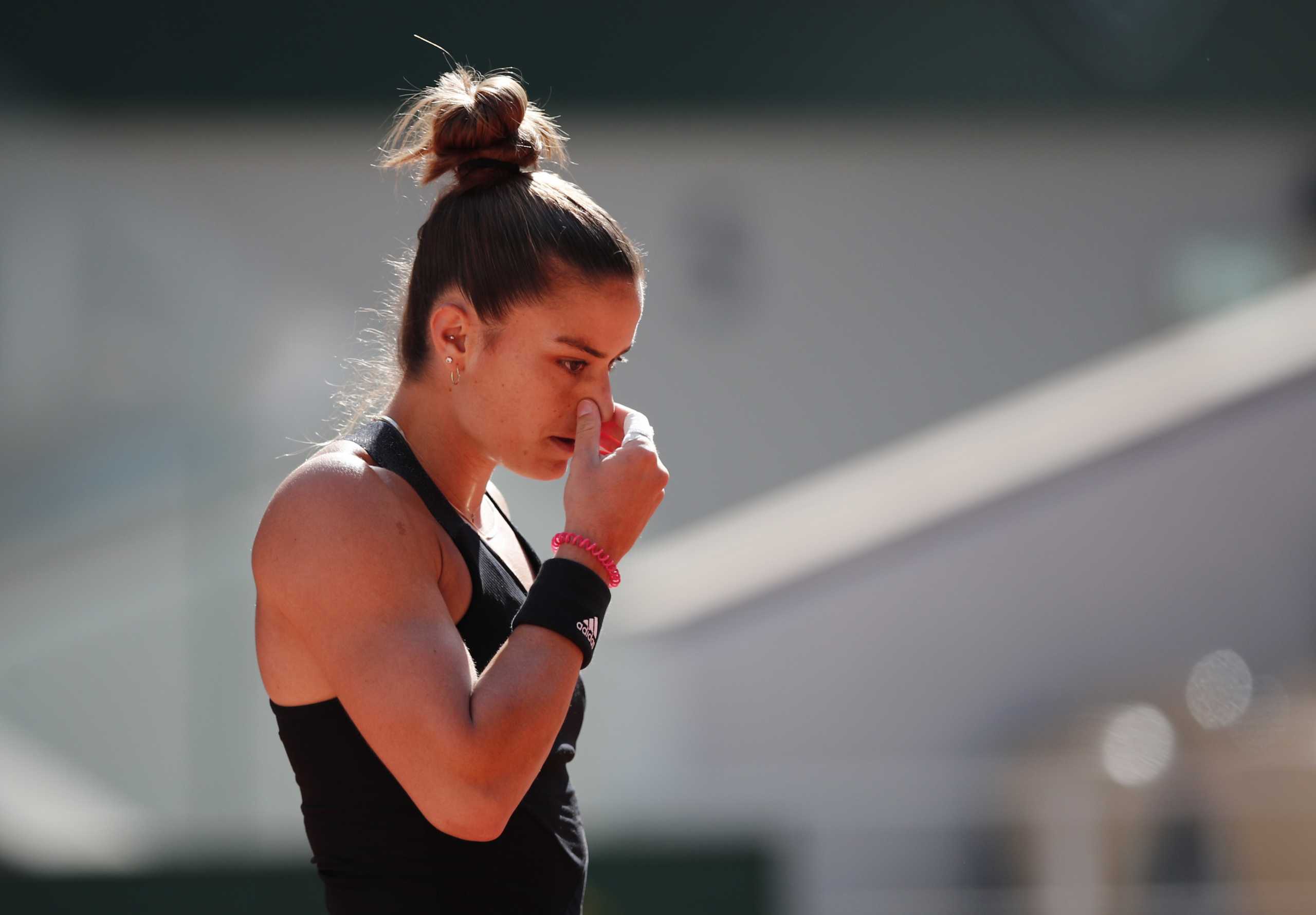 Tennis - French Open - Roland Garros, Paris, France - June 10, 2021 Greece's Maria Sakkari during her semi final match against Czech Republic's Barbora Krejcikova REUTERS