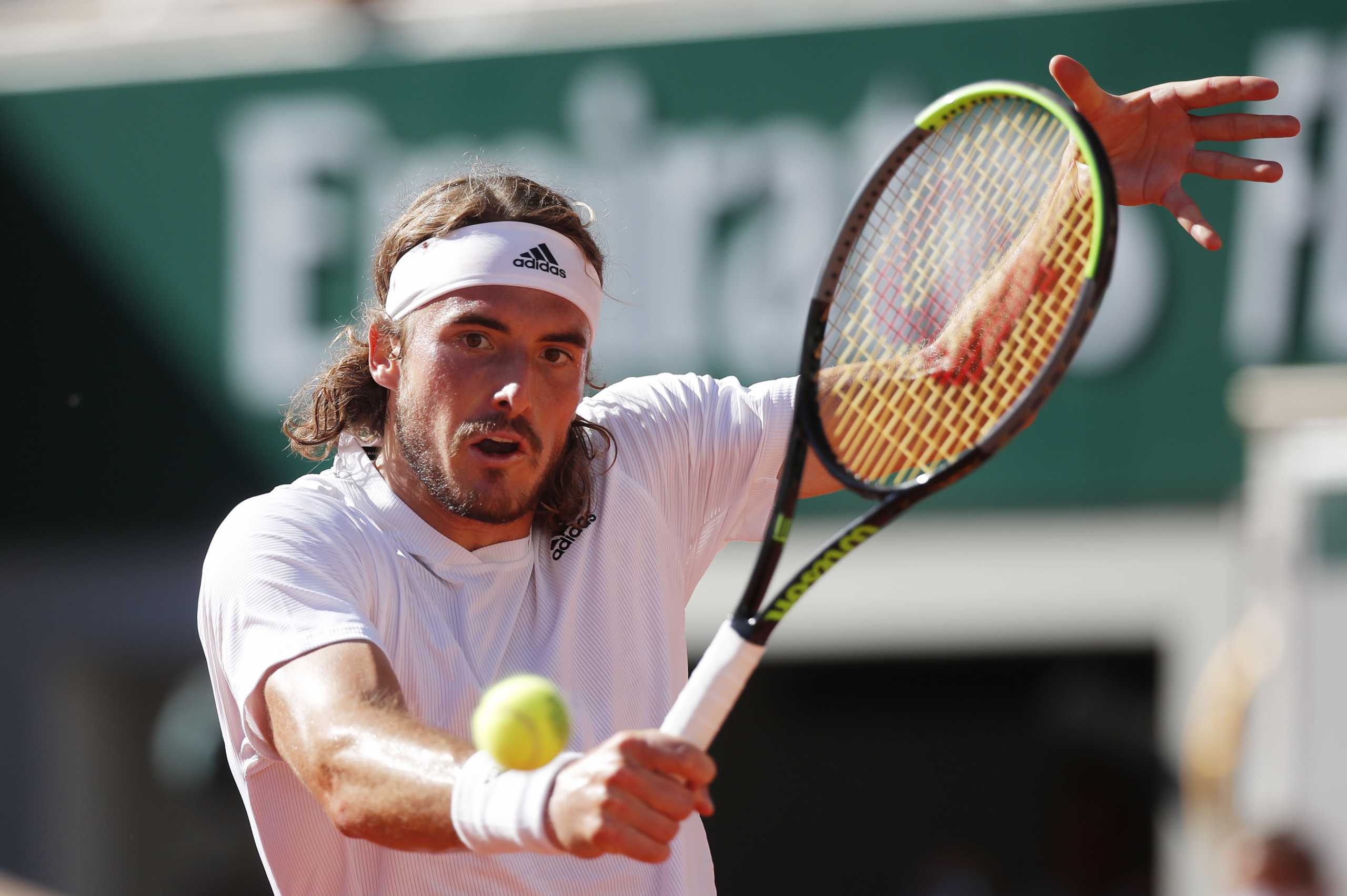 Tennis - French Open - Roland Garros, Paris, France - June 13, 2021 Greece's Stefanos Tsitsipas in action during the final against Serbia's Novak Djokovic REUTERS