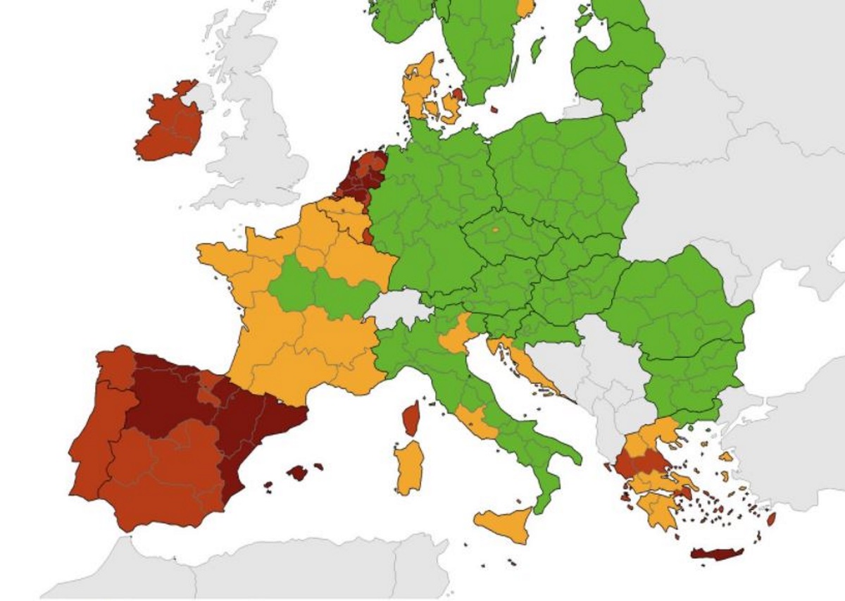 Κορονοϊός: Το ECDC έβαλε την Κρήτη στο «βαθύ κόκκινο» – Ποιες είναι οι «κόκκινες» περιοχές
