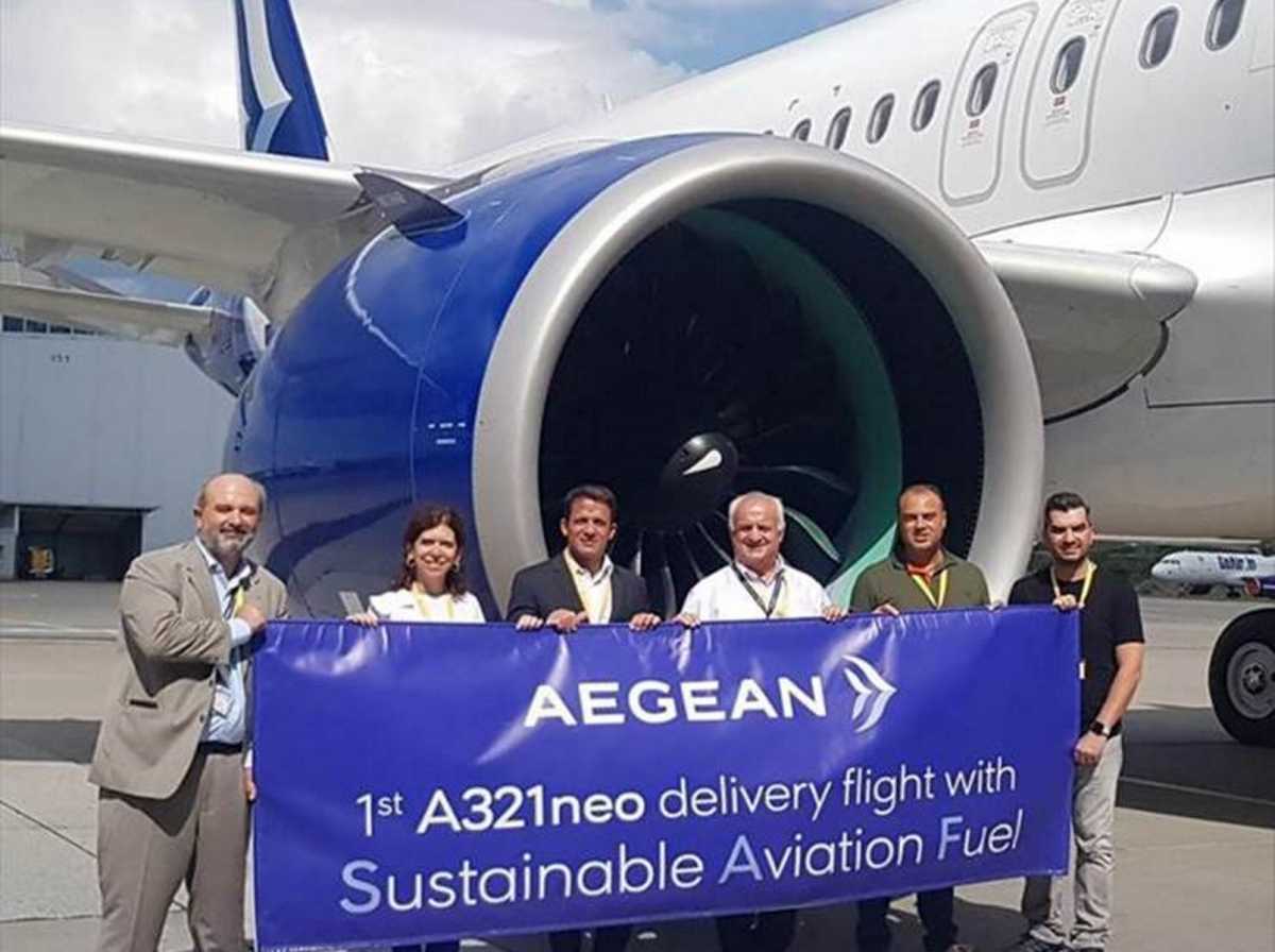 Aegean: Παρέλαβε ένα ακόμη αεροσκάφος Α321neo – Η πρώτη «πράσινη» πτήση με βιώσιμα καύσιμα