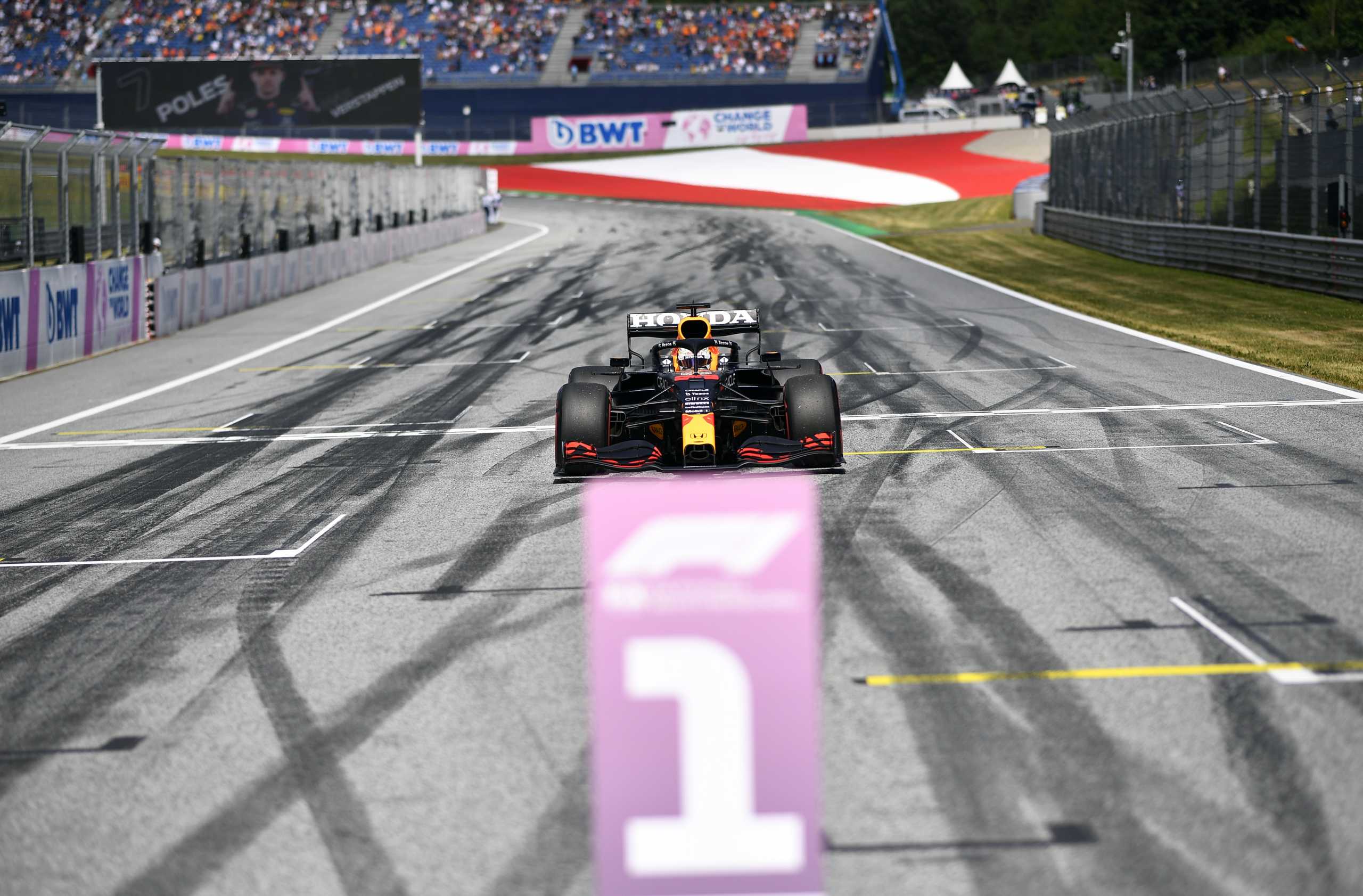 Formula One F1 - Austrian Grand Prix - Red Bull Ring, Spielberg, Styria, Austria - July 3, 2021  Red Bull's Max Verstappen after qualifying in pole position Pool via REUTERS