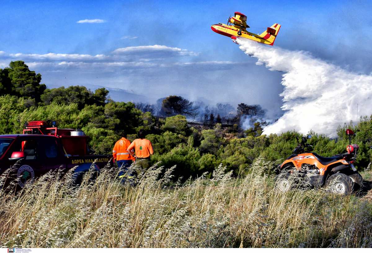 Υπό μερικό έλεγχο η φωτιά στο Χιόνα Αχαϊας: «Σηκώθηκαν» και δυο αεροπλάνα