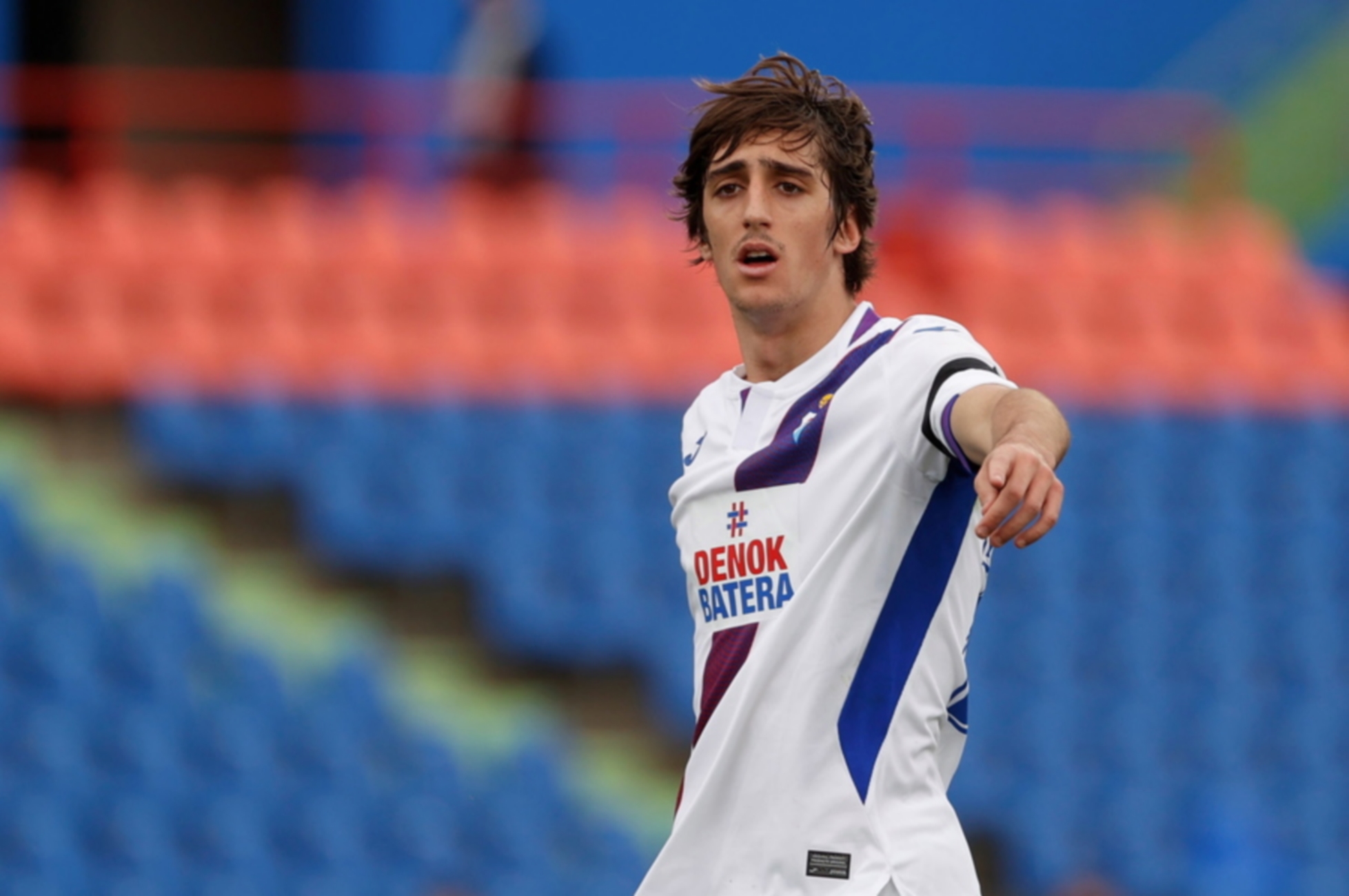 epa09187704 SD Eibar's midfielder Bryan Gil during the Spanish LaLiga soccer match Getafe FC vs UD Eibar at Coliseo Alfonso Perez stadium in Getafe, Madrid, Spain, 09 May 2021.  EPA