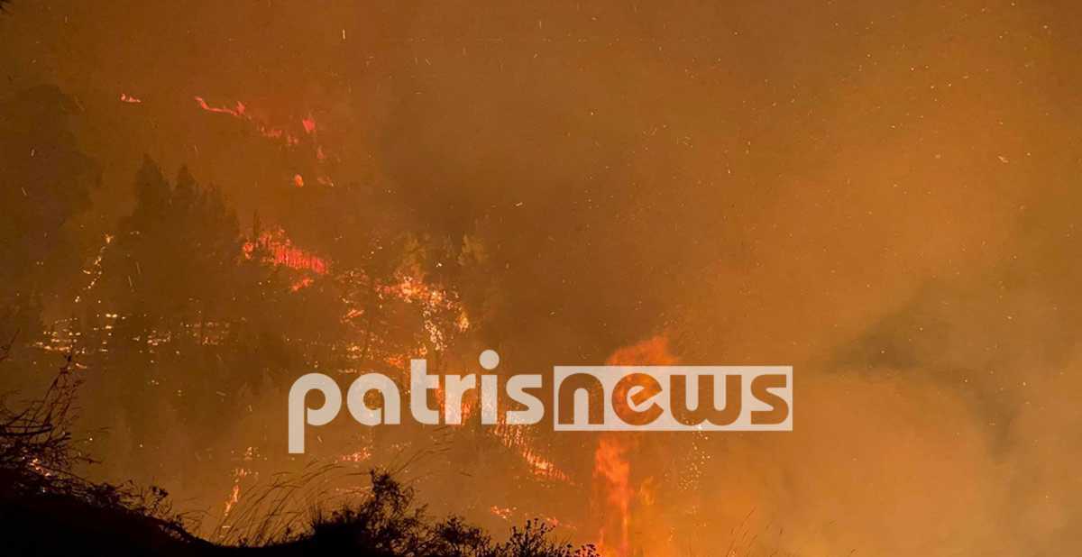 Ηλεία: Μεγάλη φωτιά στην Κορυφή