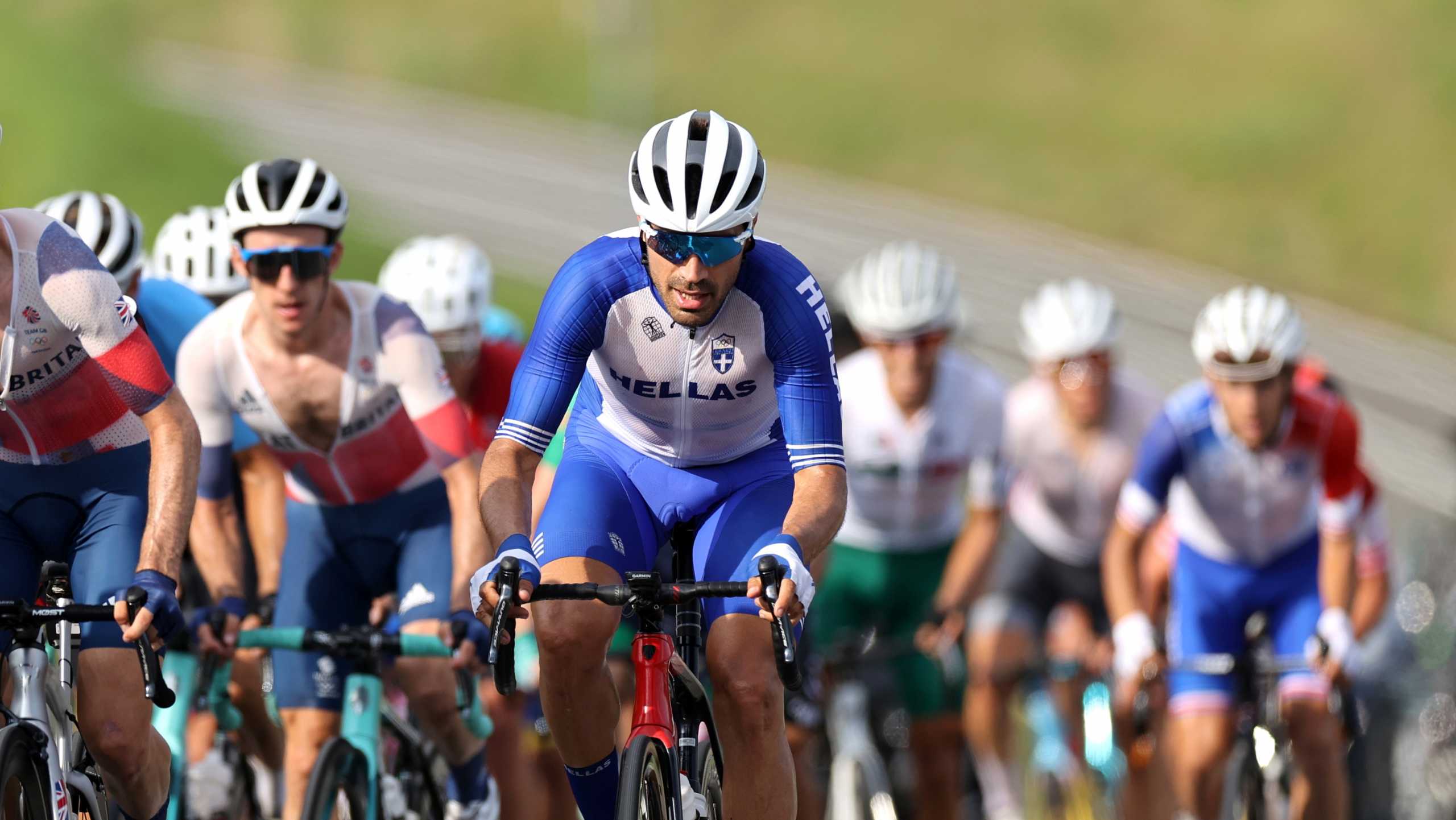 Tokyo 2020 Olympics - Cycling - Road - Men's Road Race - Final - Tokyo to Fuji International Speedway, Japan - July 24, 2021. Polychronis Tzortzakis of Greece in action during Men's Road Race. REUTERS
