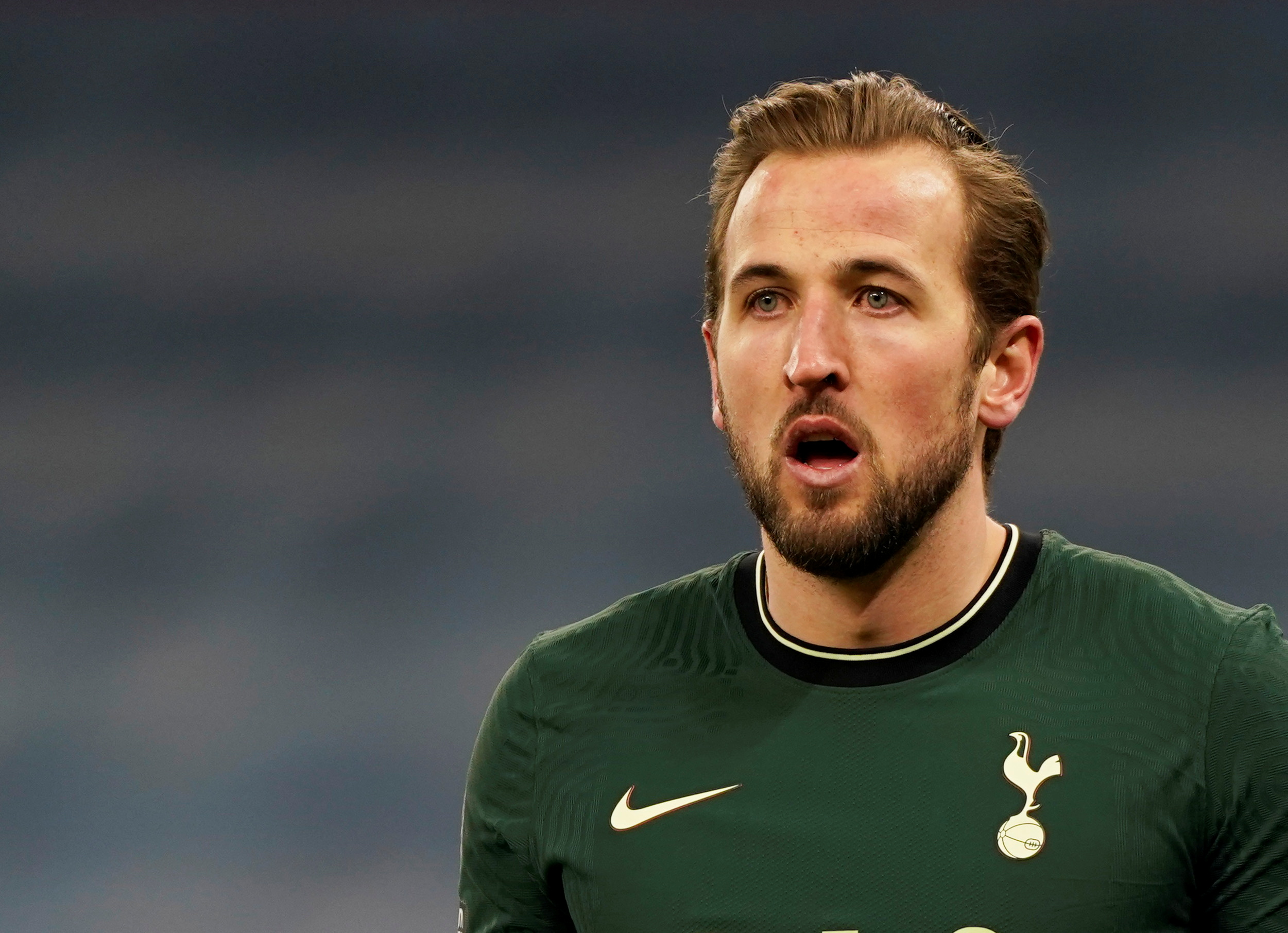 FILE PHOTO: Soccer Football - Premier League - Manchester City v Tottenham Hotspur - Etihad Stadium, Manchester, Britain - February 13, 2021 Tottenham Hotspur's Harry Kane during the match Pool via REUTERS