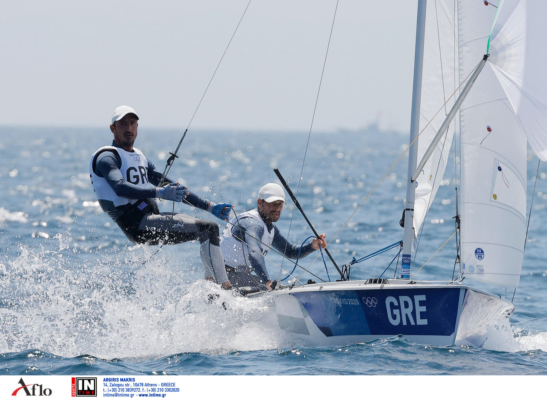Team Greece MANTIS Panagiotis and KAGIALIS Pavlos (GRE),.AUGUST 3rd, 2021 - Sailing : Men's Two Person Dinghy - 470 Race during the Tokyo 2020 Olympic Games at the Enoshima Yacht Harbour in Kanagawa, Japan. (Photo by Kaoru Soehata