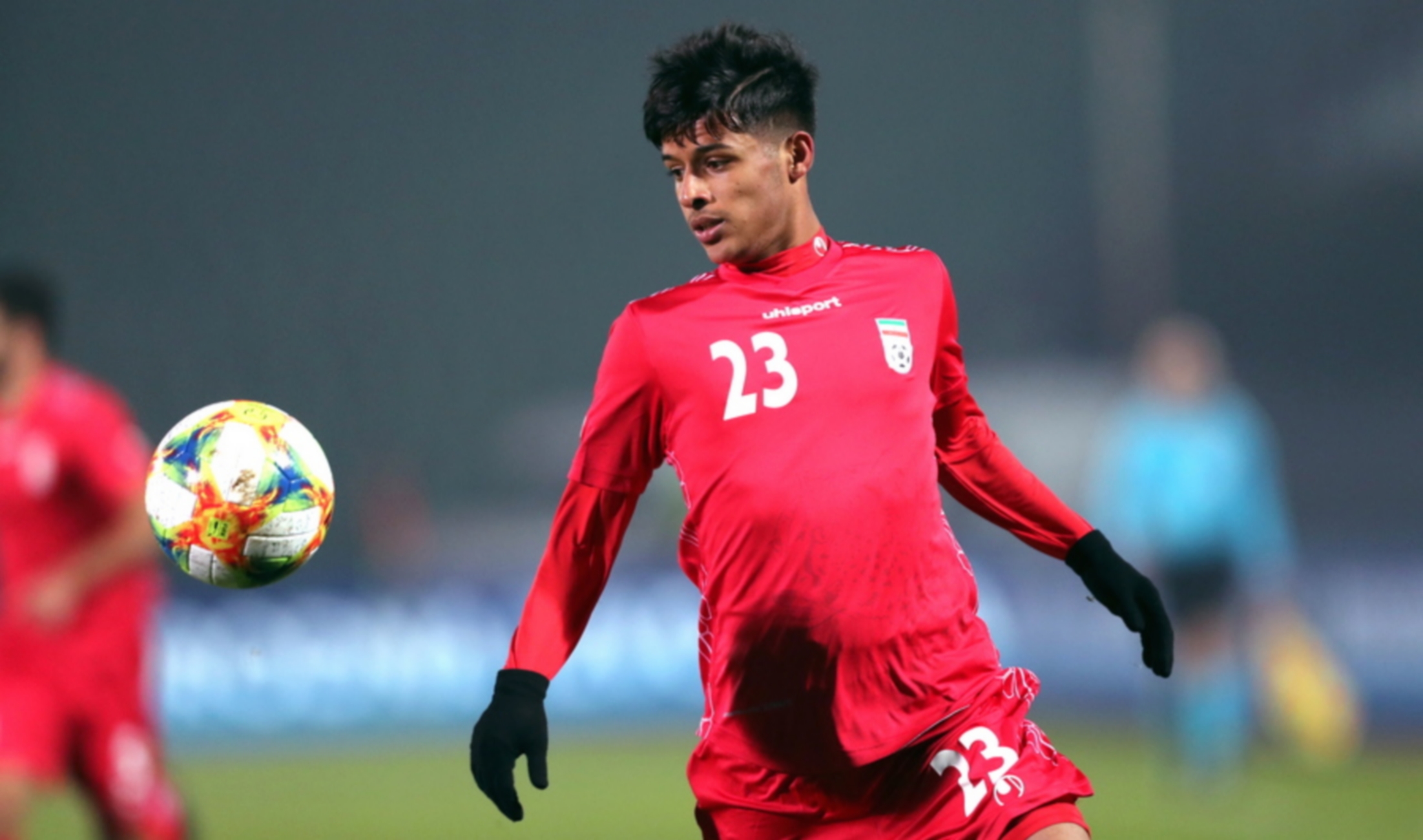 epa08816569 Mehdi Ghayedi of Iran in action during a friendly soccer match between Bosnia and Herzegovina vs Iran in Sarajevo, Bosnia and Herzegovina, 12 November 2020.  EPA