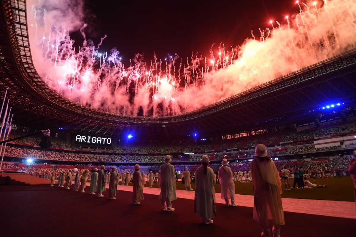 Tokyo 2020 Olympics - The Tokyo 2020 Olympics Closing Ceremony - Olympic Stadium, Tokyo, Japan - August 8, 2021. General view inside the stadium during the closing ceremony REUTERS