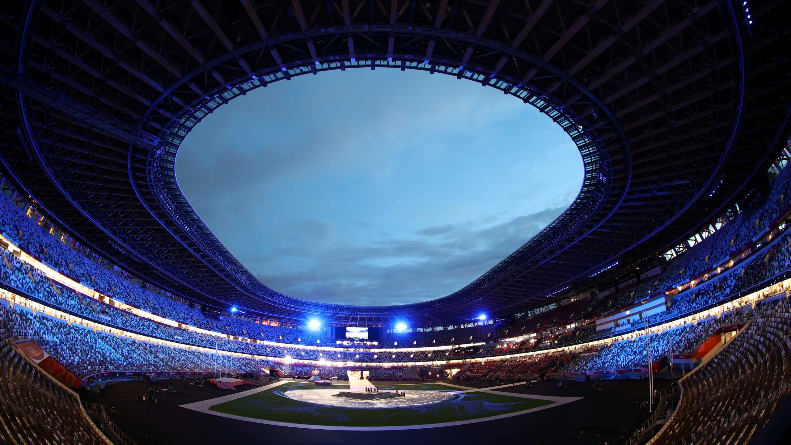 Tokyo 2020 Olympics - The Tokyo 2020 Olympics Closing Ceremony - Olympic Stadium, Tokyo, Japan - August 8, 2021 General view of empty seats ahead of the closing ceremony REUTERS