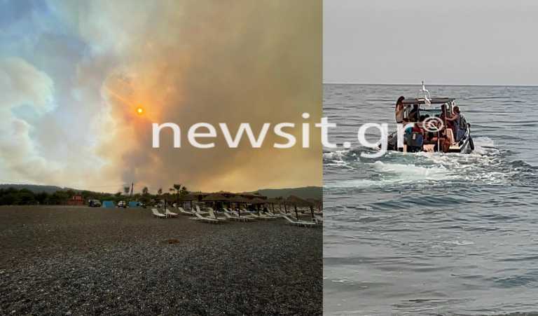 Φωτιά στην Εύβοια: Το Newsit.gr στην Αγία Άννα – Καρέ καρέ η εκκένωση του κάμπινγκ