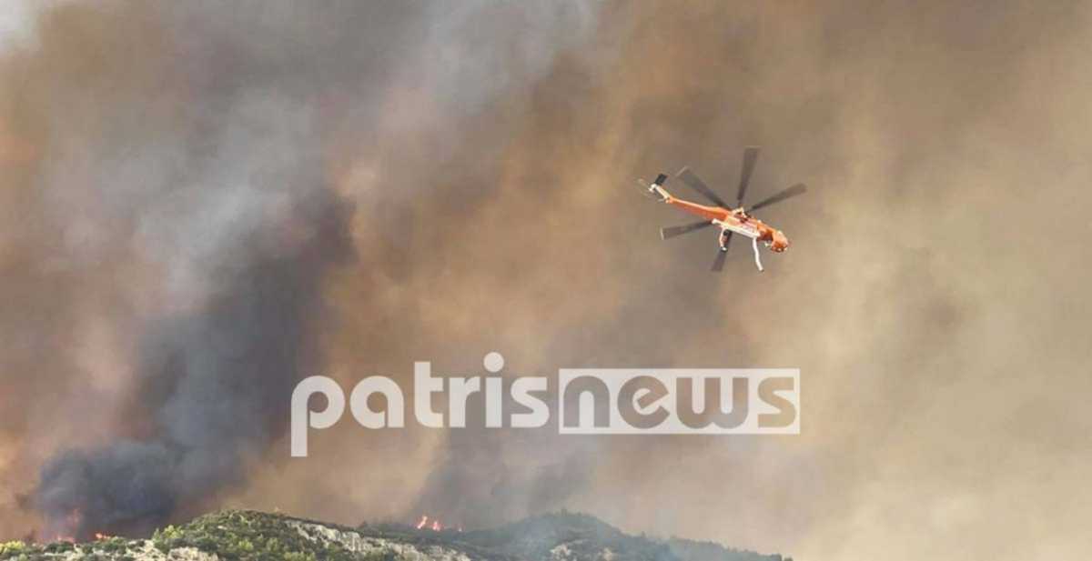 Φωτιά τώρα στην Αρχαία Ολυμπία – Δεν απειλείται οικισμός