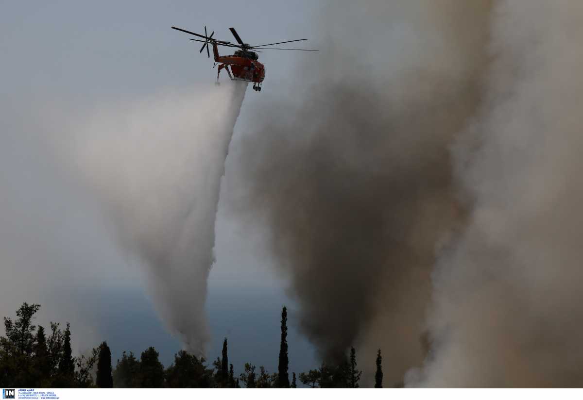 Φωτιά στην Αρκαδία: Δύσκολη η κατάσταση στην Γορτυνία – Συνεχίζονται οι ρίψεις νερού