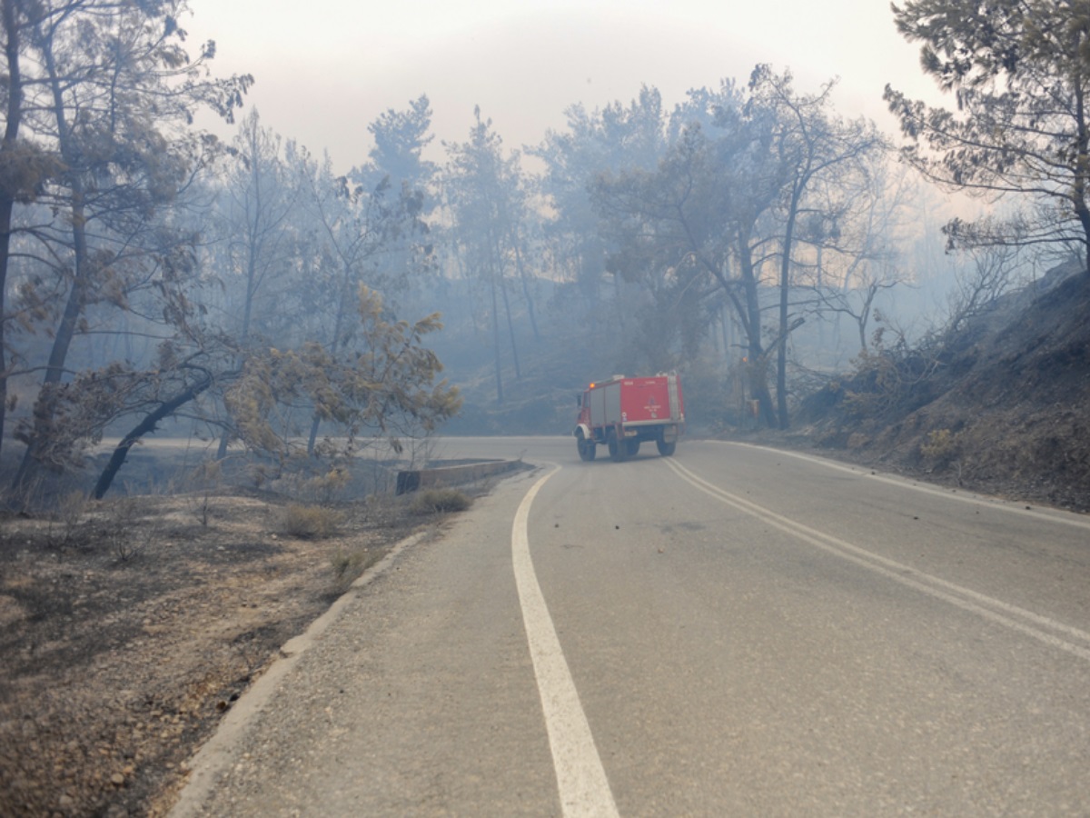 Φωτιά Ρόδος: Σε ύφεση η πυρκαγιά – Τεράστια καταστροφή