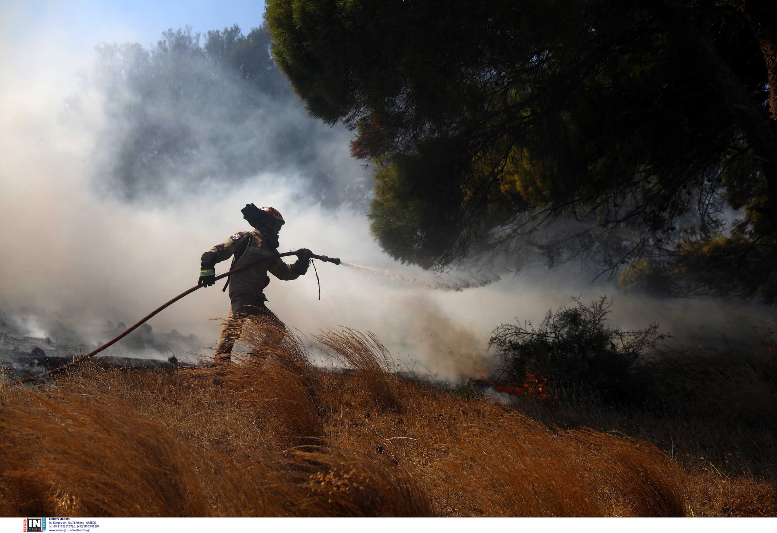 Φωτιά στην Κερατέα: Καλύτερη η εικόνα, σε επιφυλακή για αναζωπυρώσεις