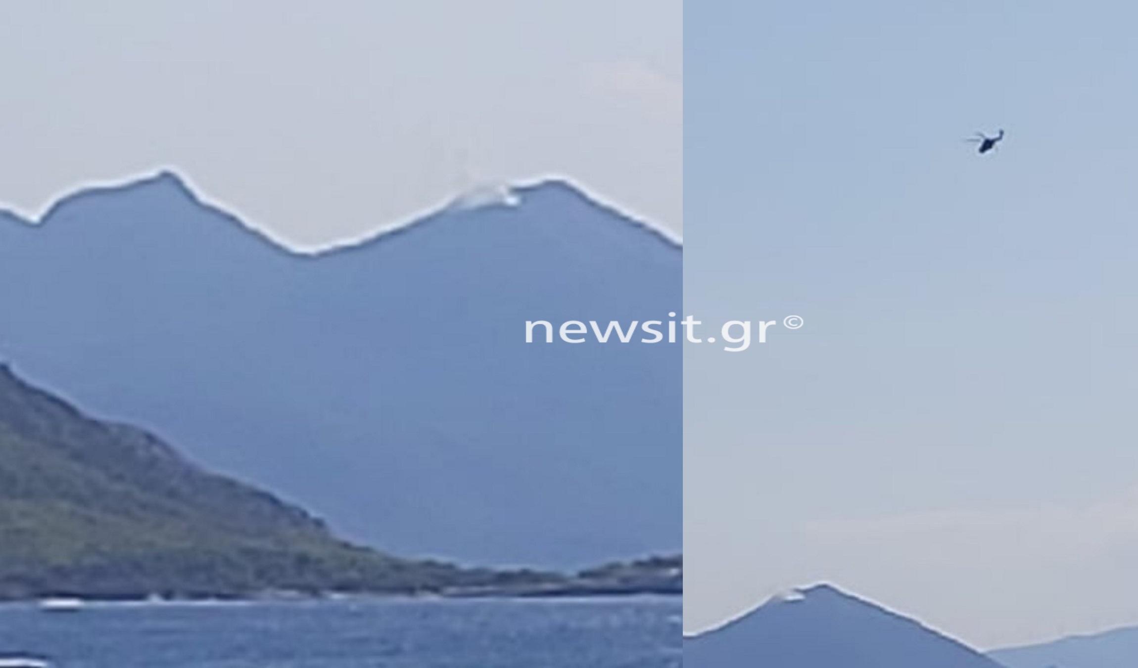 Φωτιά στα Μέθανα, ορατή και από την Αίγινα