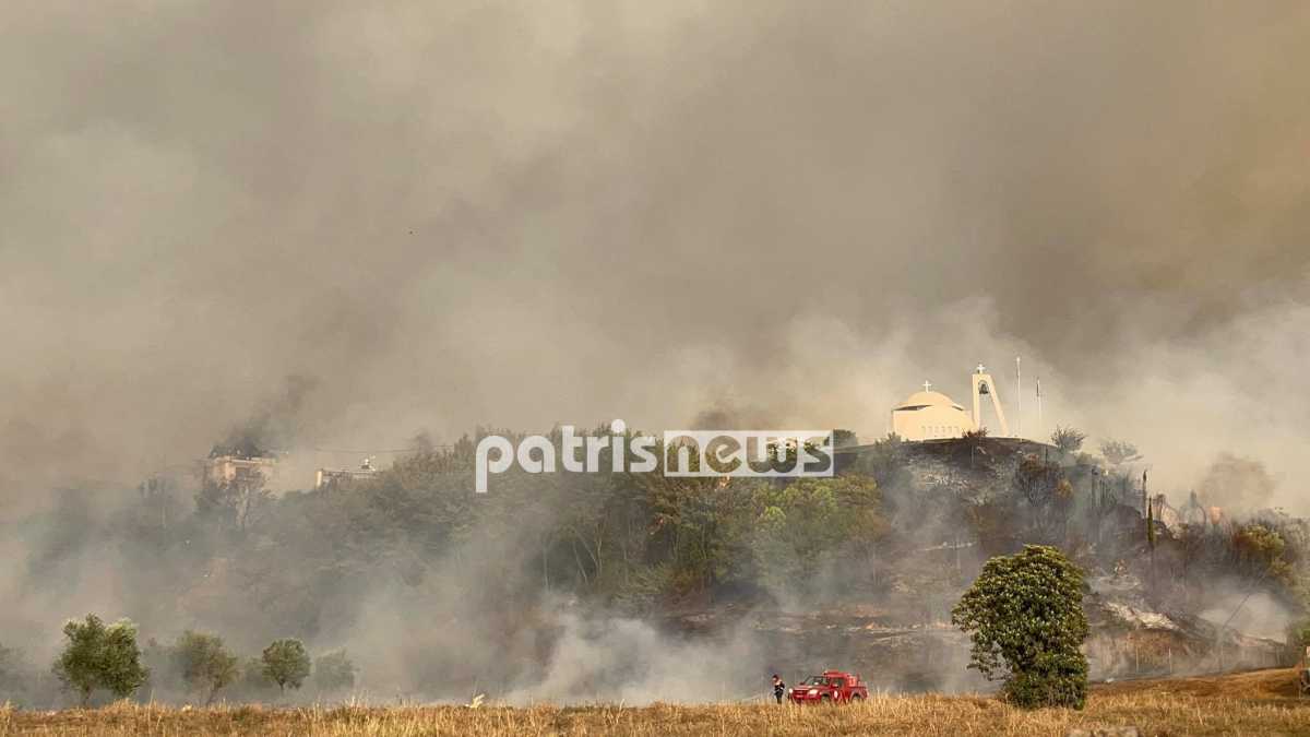 Φωτιά στην Αρχαία Ολυμπία: Σώθηκε το μουσείο – Προς Λατζόι, Λάλα και Μιράκα η πυρκαγιά