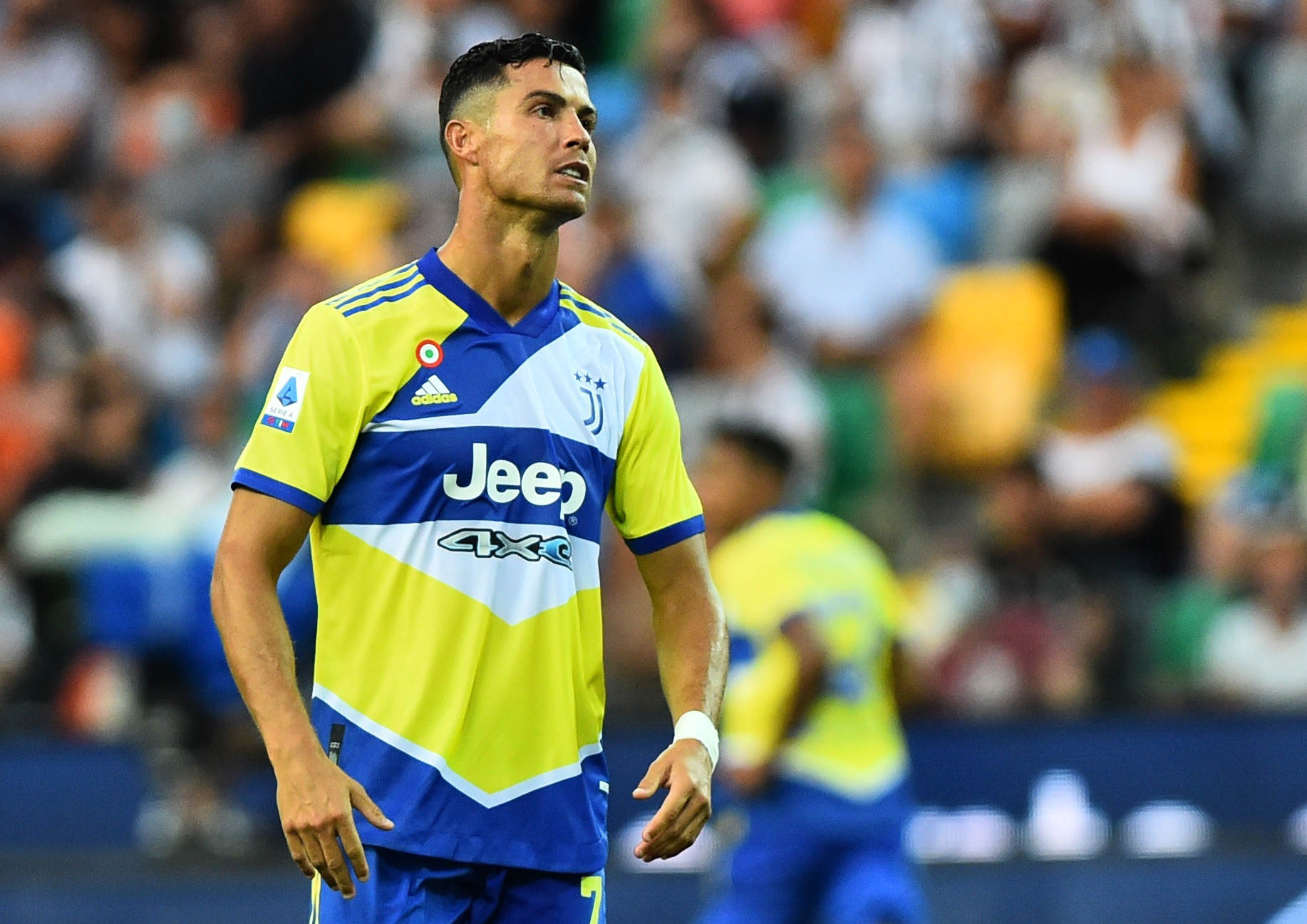 Soccer Football - Italy - Serie A - Udinese v Juventus - Dacia Arena, Udine, Italy - August 22, 2021 Juventus' Cristiano Ronaldo reacts REUTERS