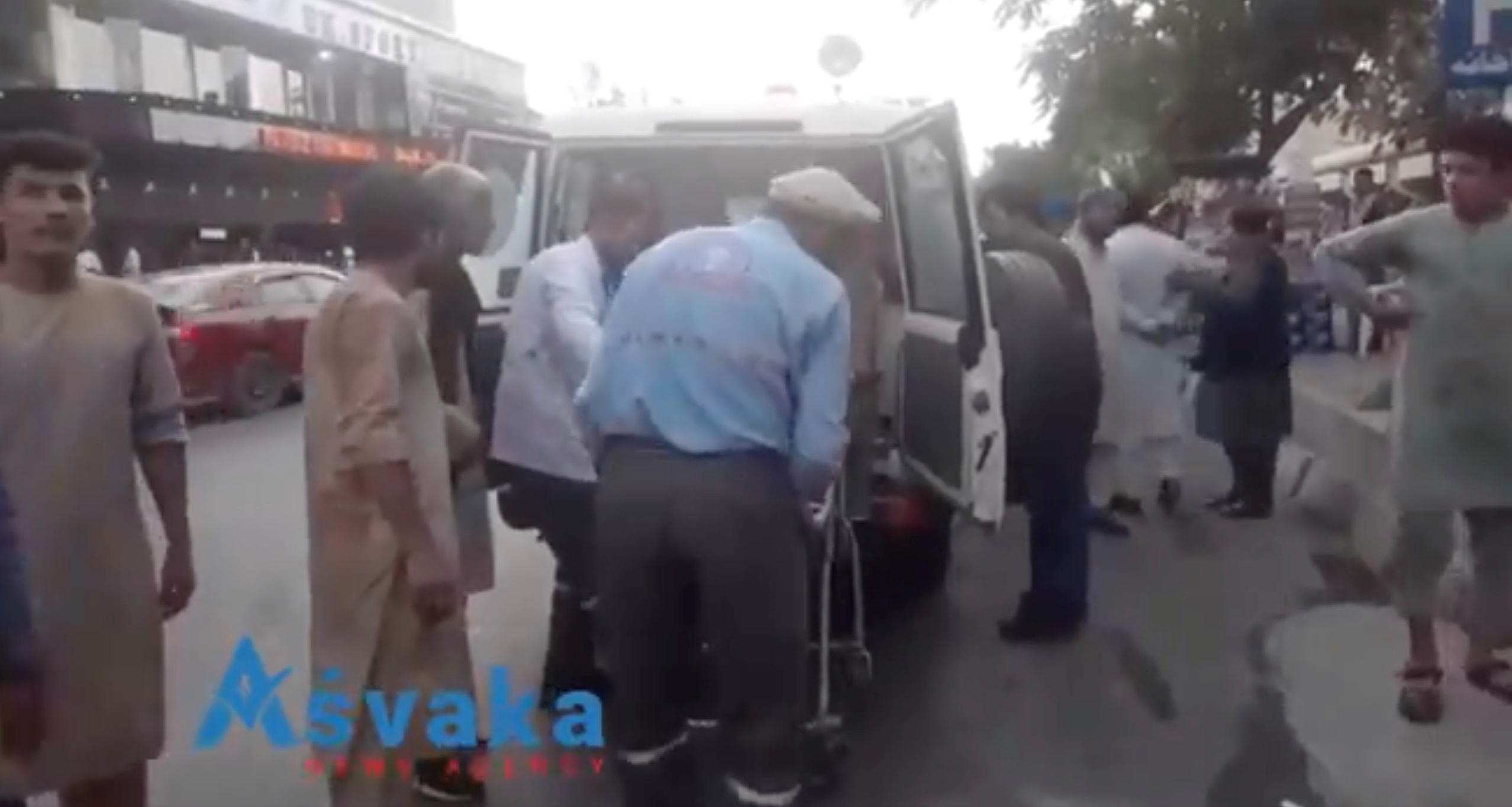 Injured people arrive at a hospital in Kabul, Afghanistan August 26, 2021. ASVAKA NEWS